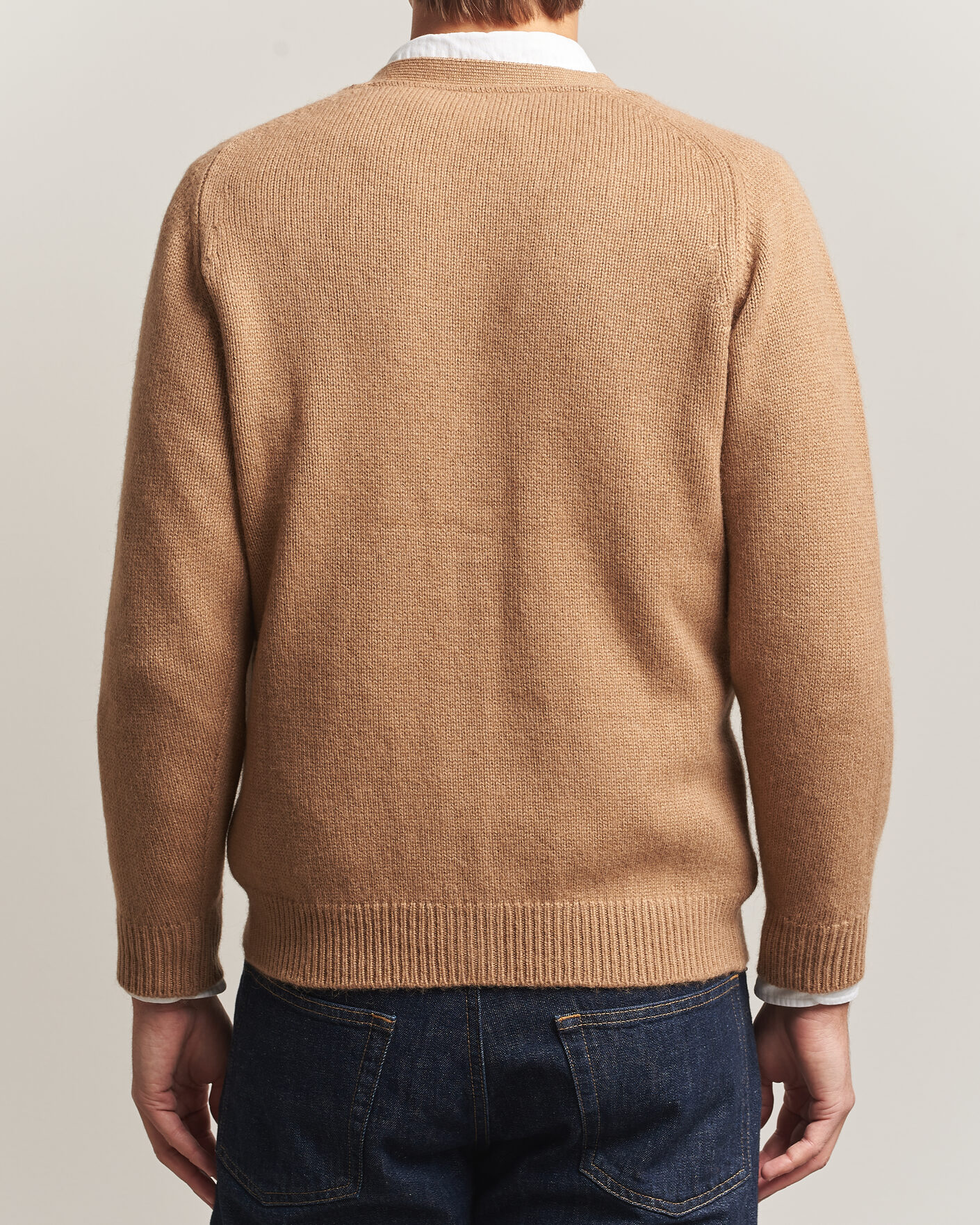 Herre | Trøjer | William Lockie | Datchet Camelhair Cardigan Natural Brown