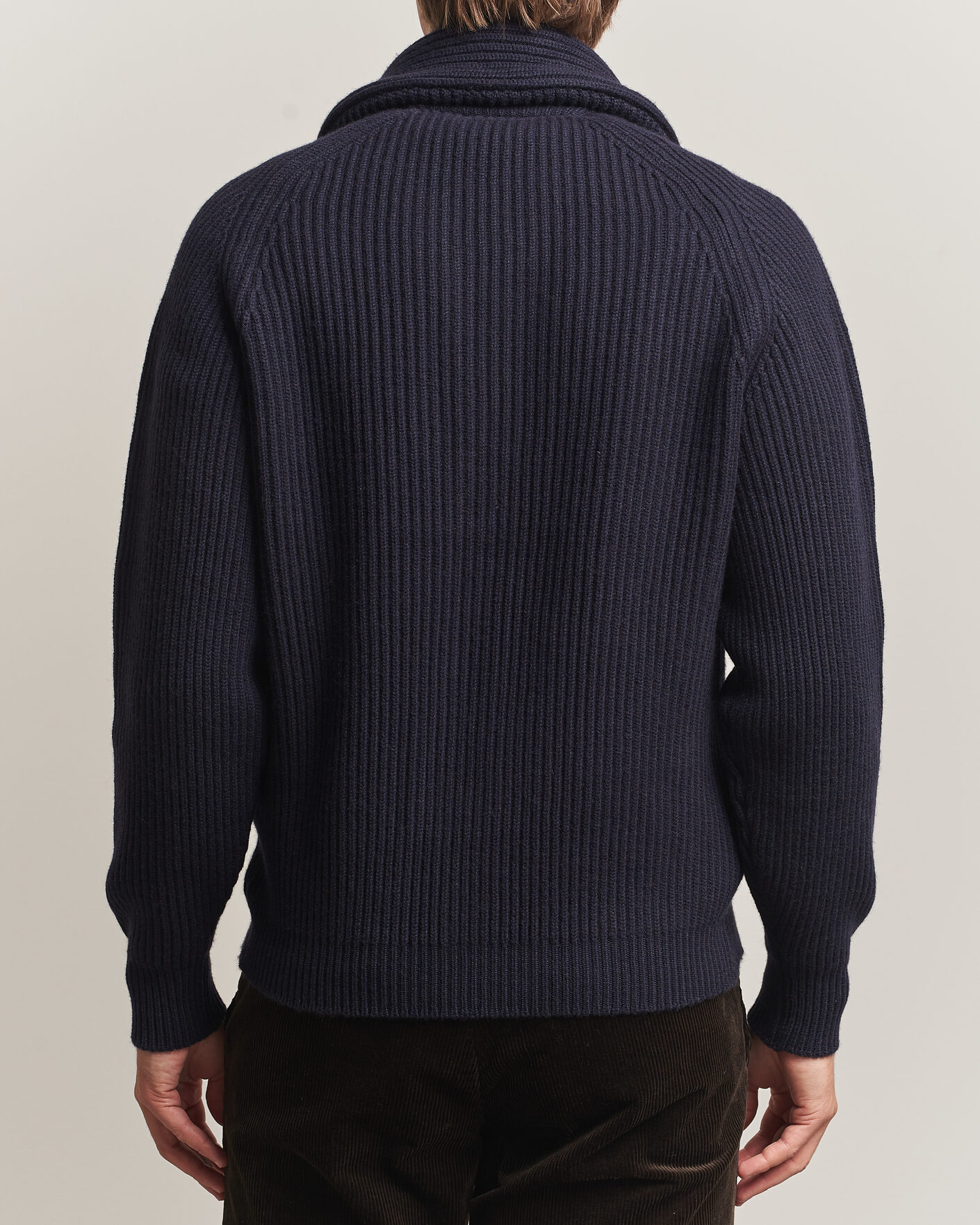 Herre | Trøjer | William Lockie | Windsor Cashmere Shawl Cardigan Navy