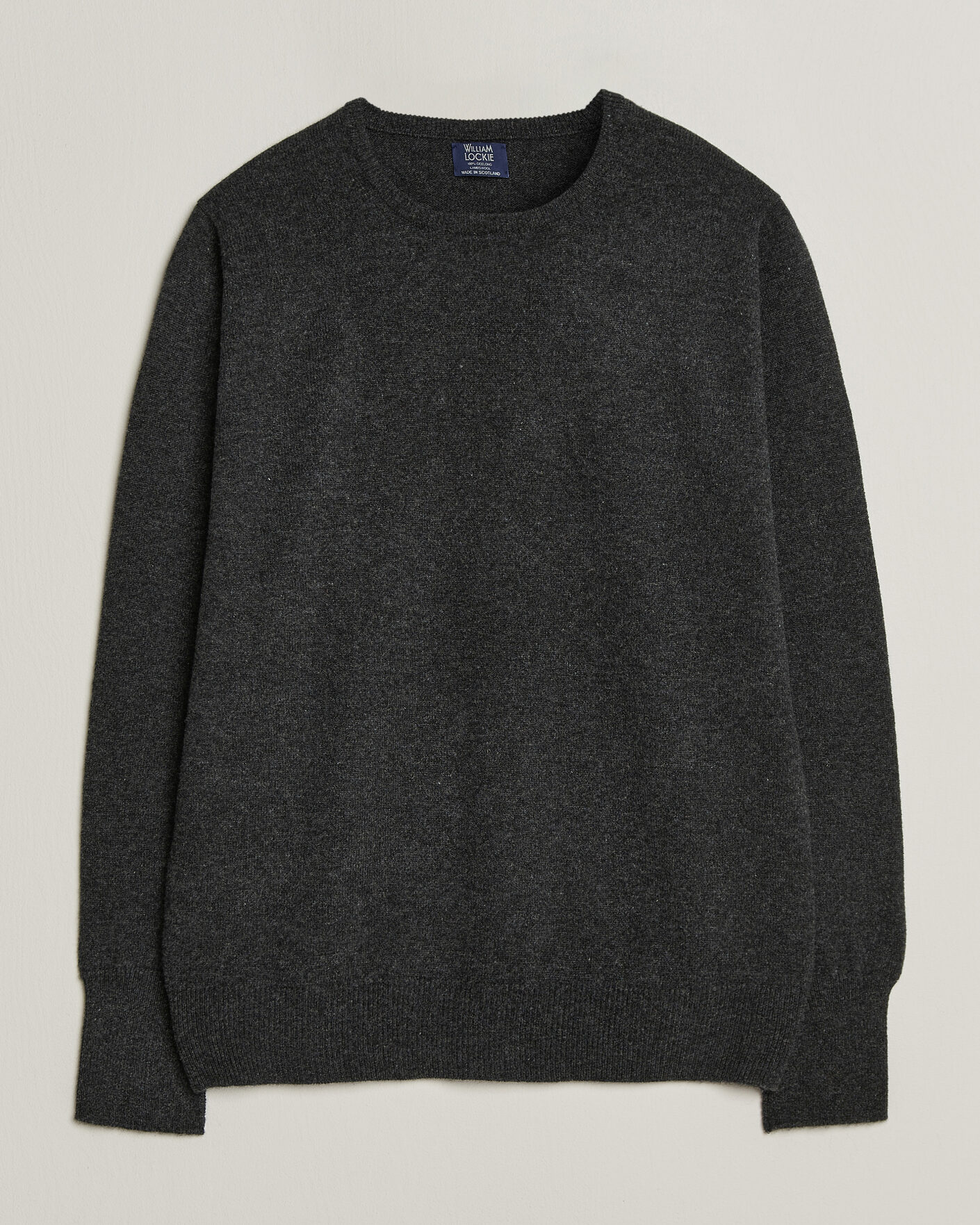 Herre | Trøjer | William Lockie | Rob Lambswool Crewneck Charcoal