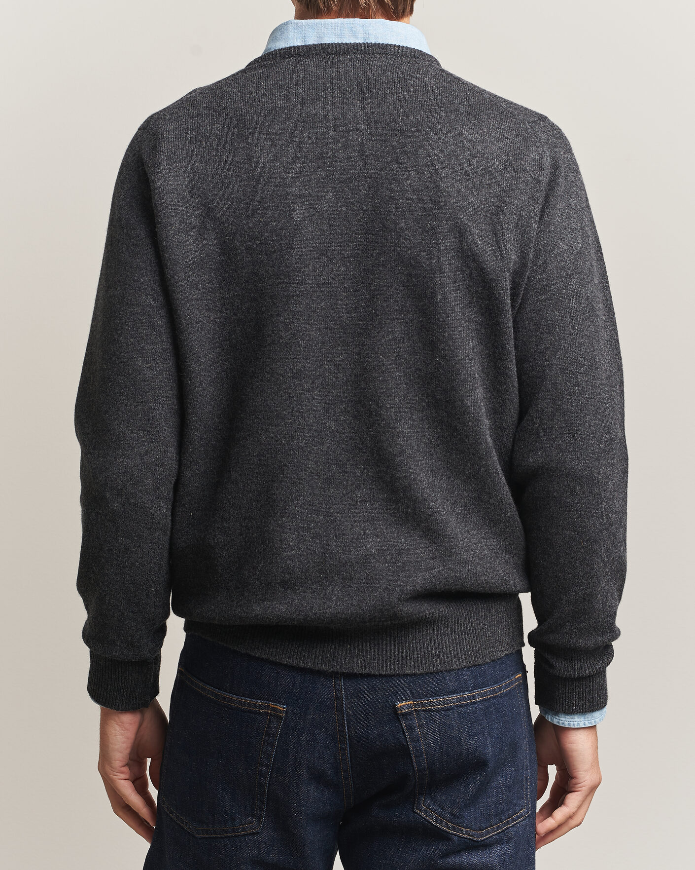 Herre | Trøjer | William Lockie | Rob Lambswool Crewneck Charcoal
