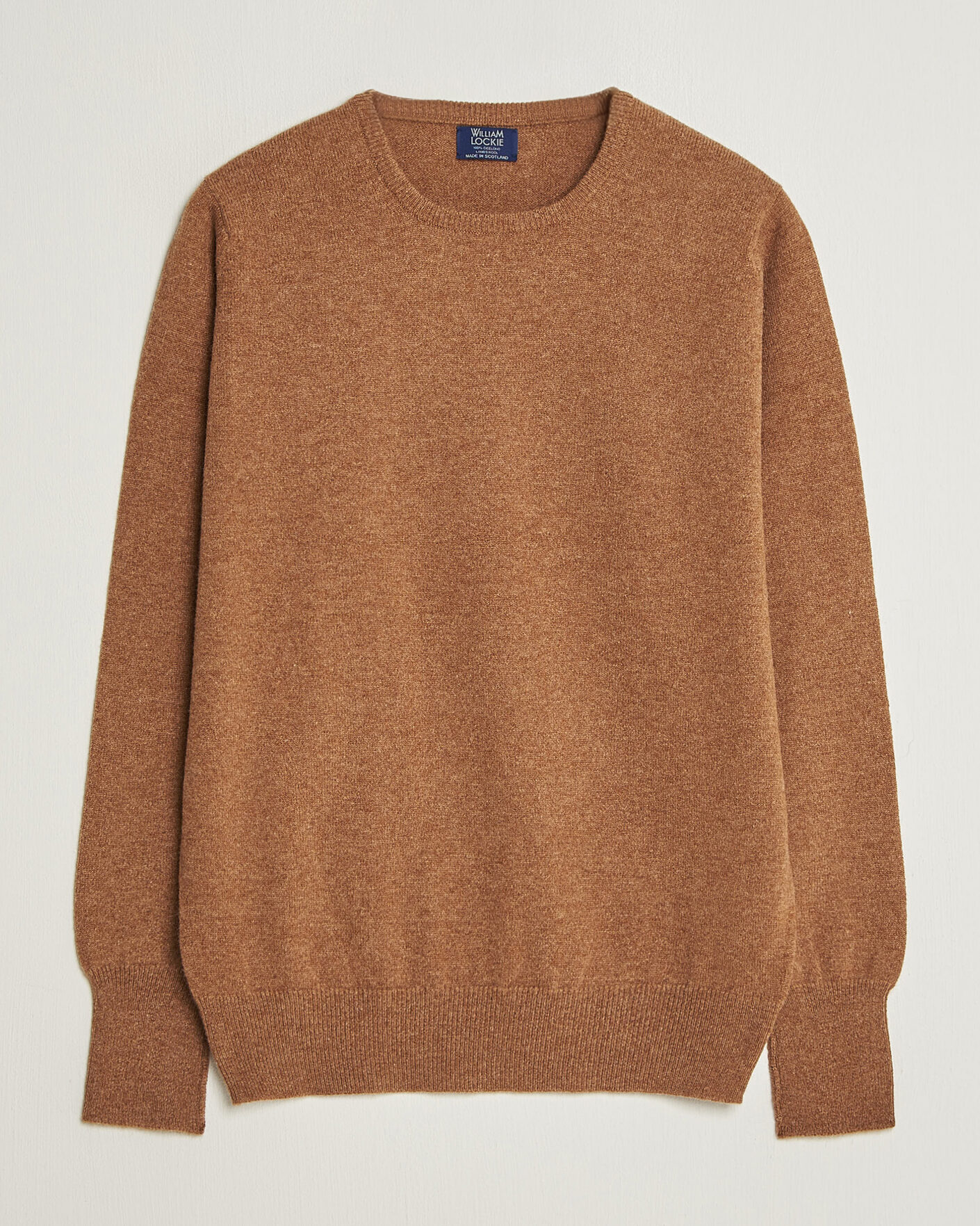 Herre | Trøjer | William Lockie | Rob Lambswool Crewneck Driftwood