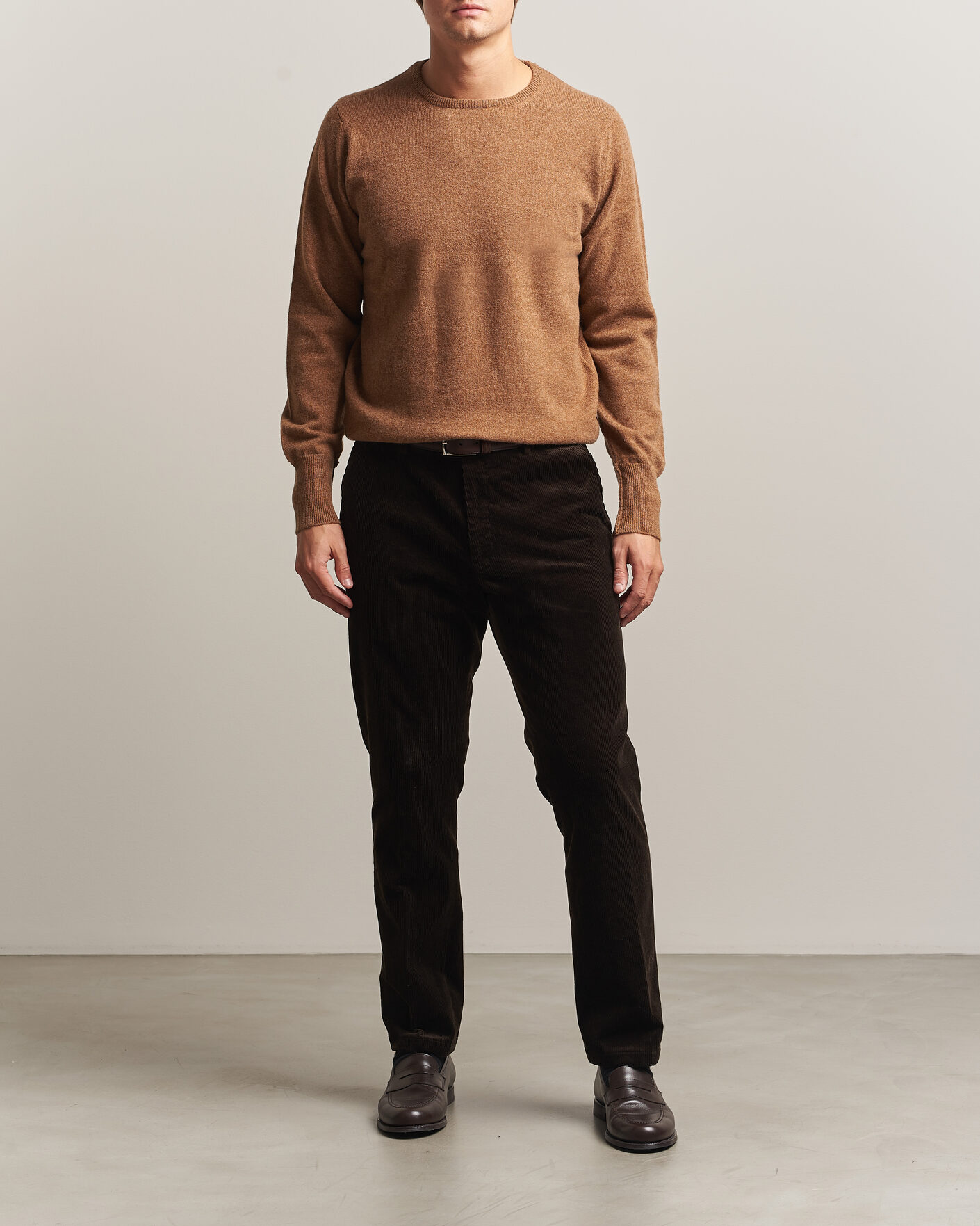 Herre | Trøjer | William Lockie | Rob Lambswool Crewneck Driftwood