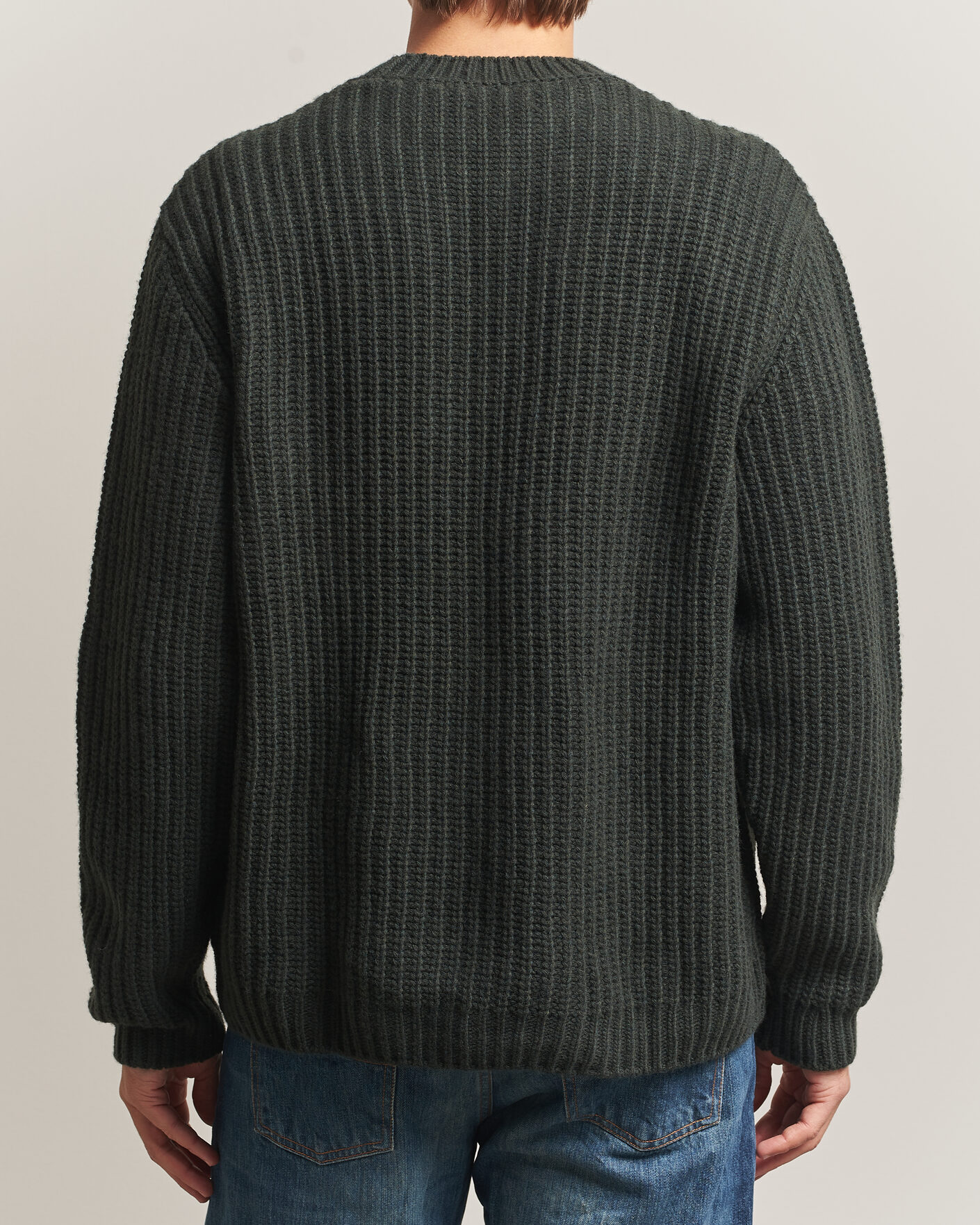 Herre | Trøjer | Nudie Jeans | Gurry Chunky Knitted Sweater Racing Green