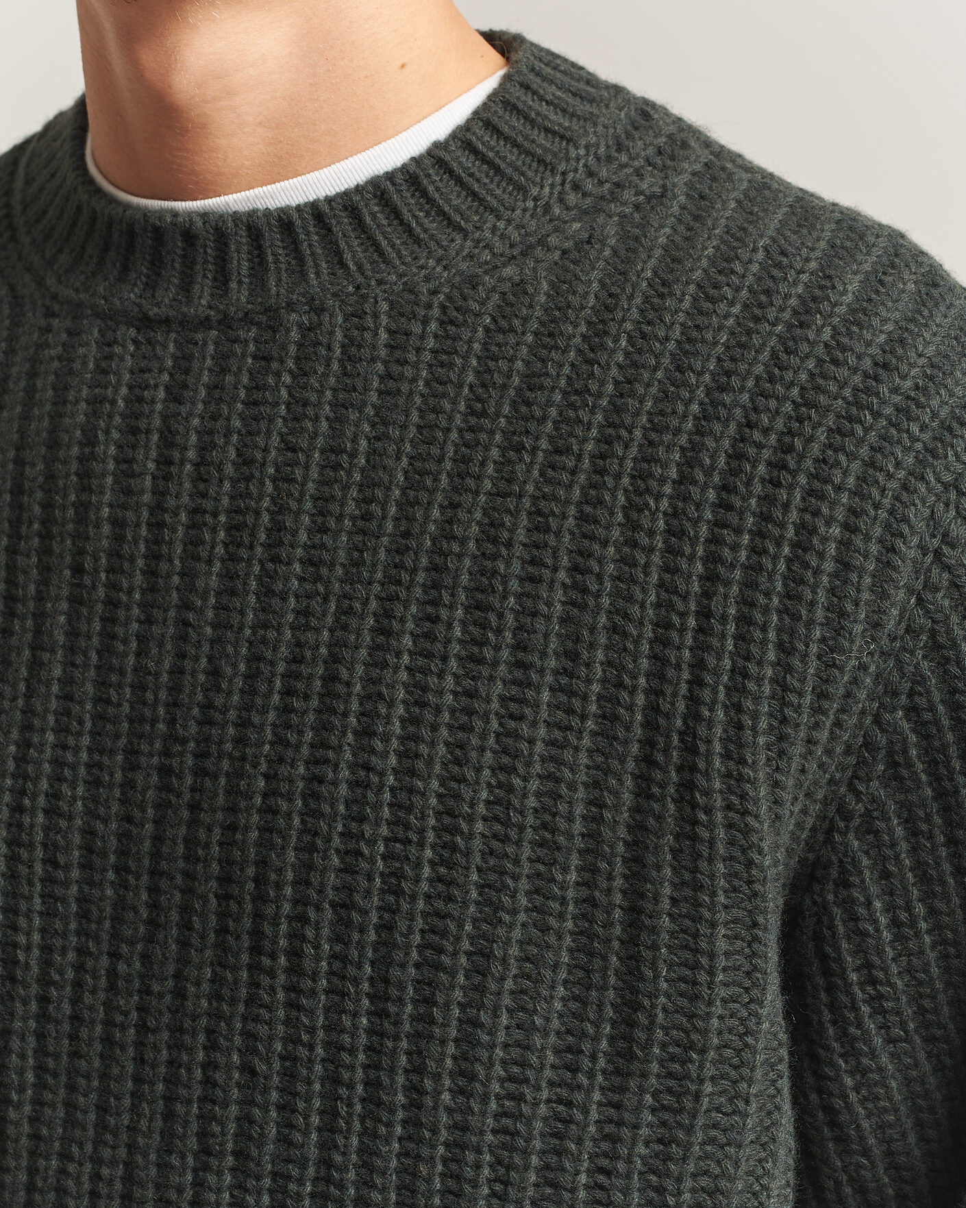 Herre | Trøjer | Nudie Jeans | Gurry Chunky Knitted Sweater Racing Green