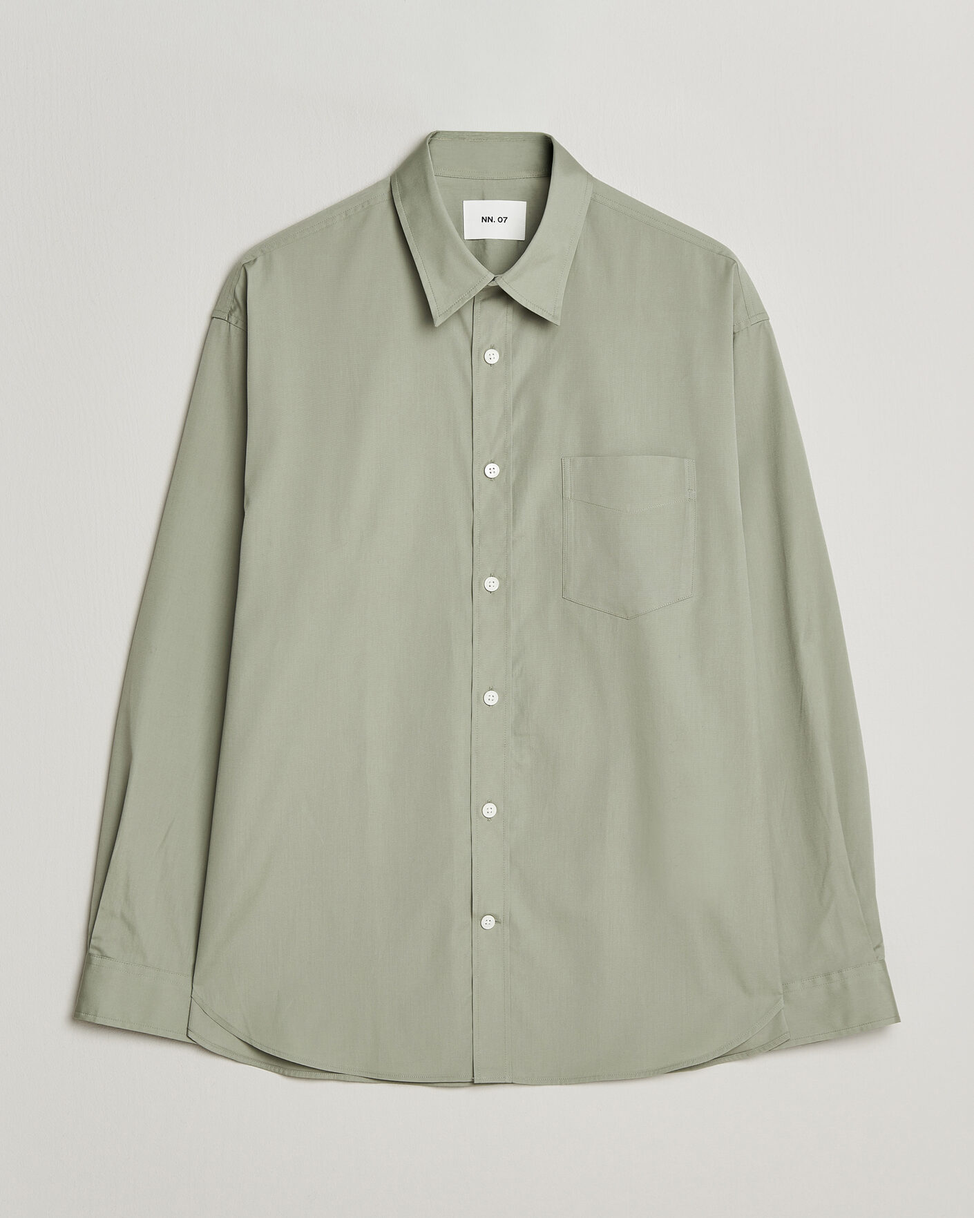 Herre | Skjorter | NN07 | Skyler Relaxed Fit Supima Cotton Shirt Pale Green