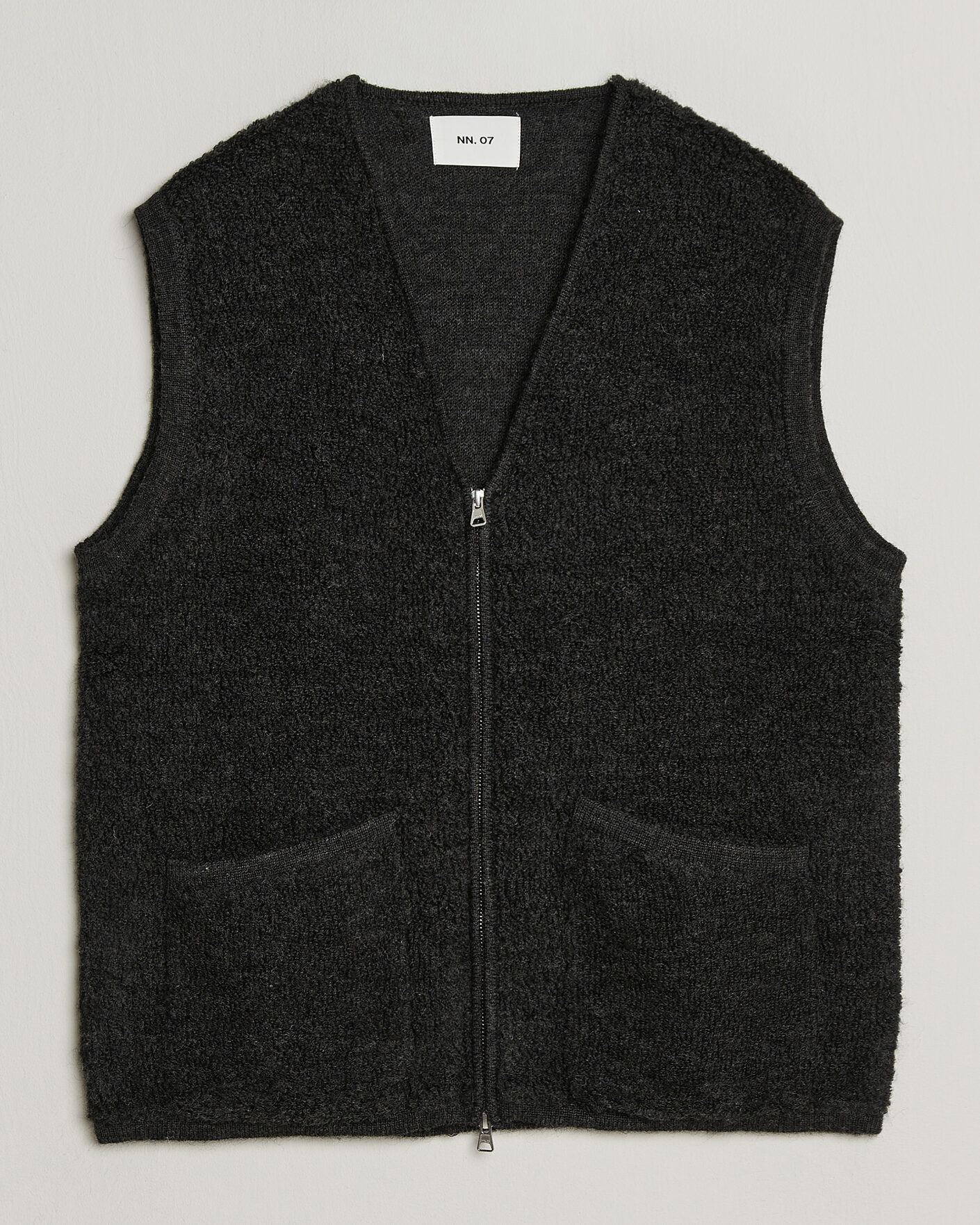 Herre | Veste | NN07 | Mads Wool Fleece Vest Antracite Melange