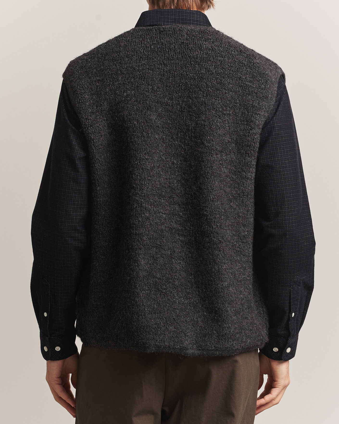 Herre | Veste | NN07 | Mads Wool Fleece Vest Antracite Melange