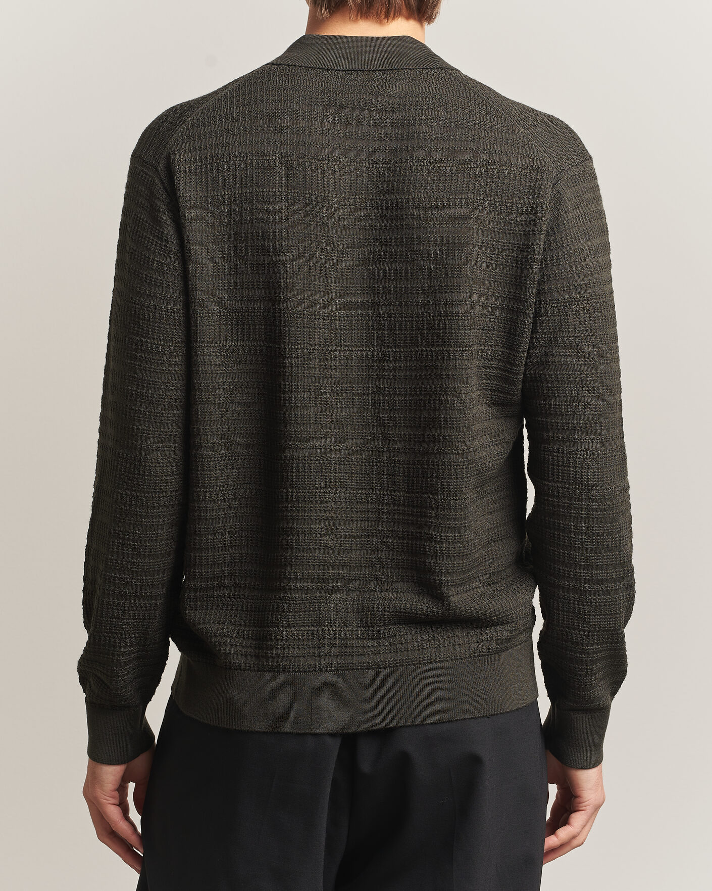 Herre | Trøjer | NN07 | Nate Wool Knitted Cardigan Dark Army