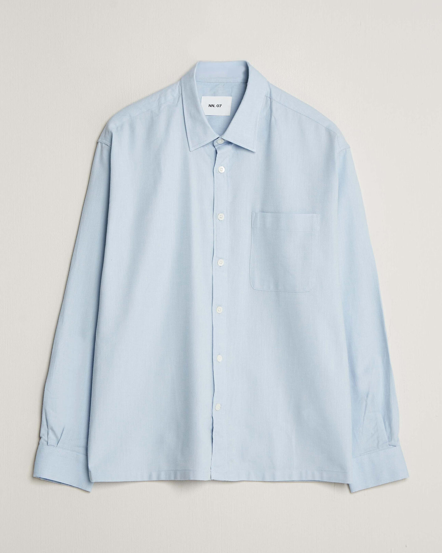 Herre | Skjorter | NN07 | Deon Brushed Light Flannel Shirt Sky Mist