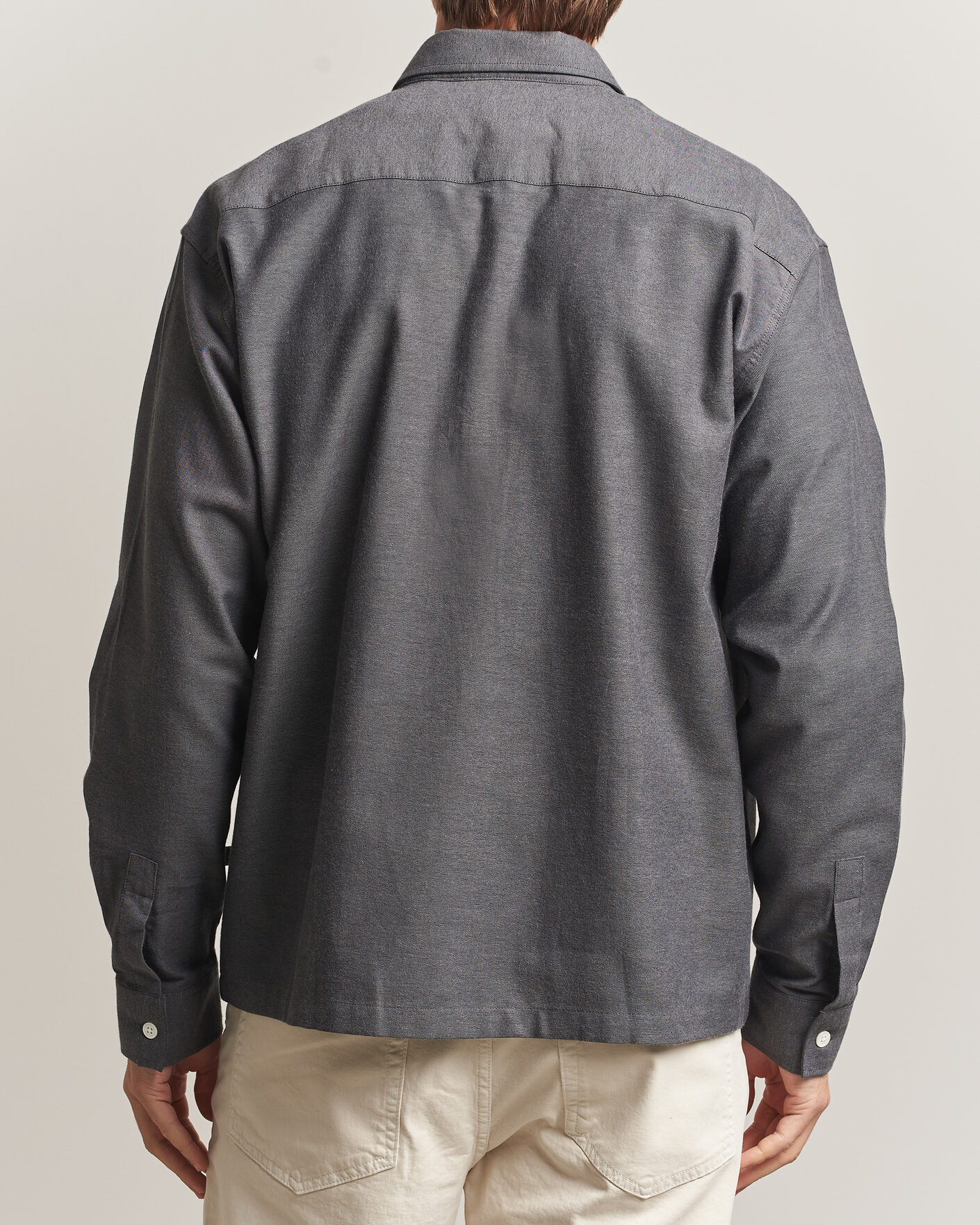 Herre | Skjorter | NN07 | Deon Brushed Light Flannel Shirt Dark Grey