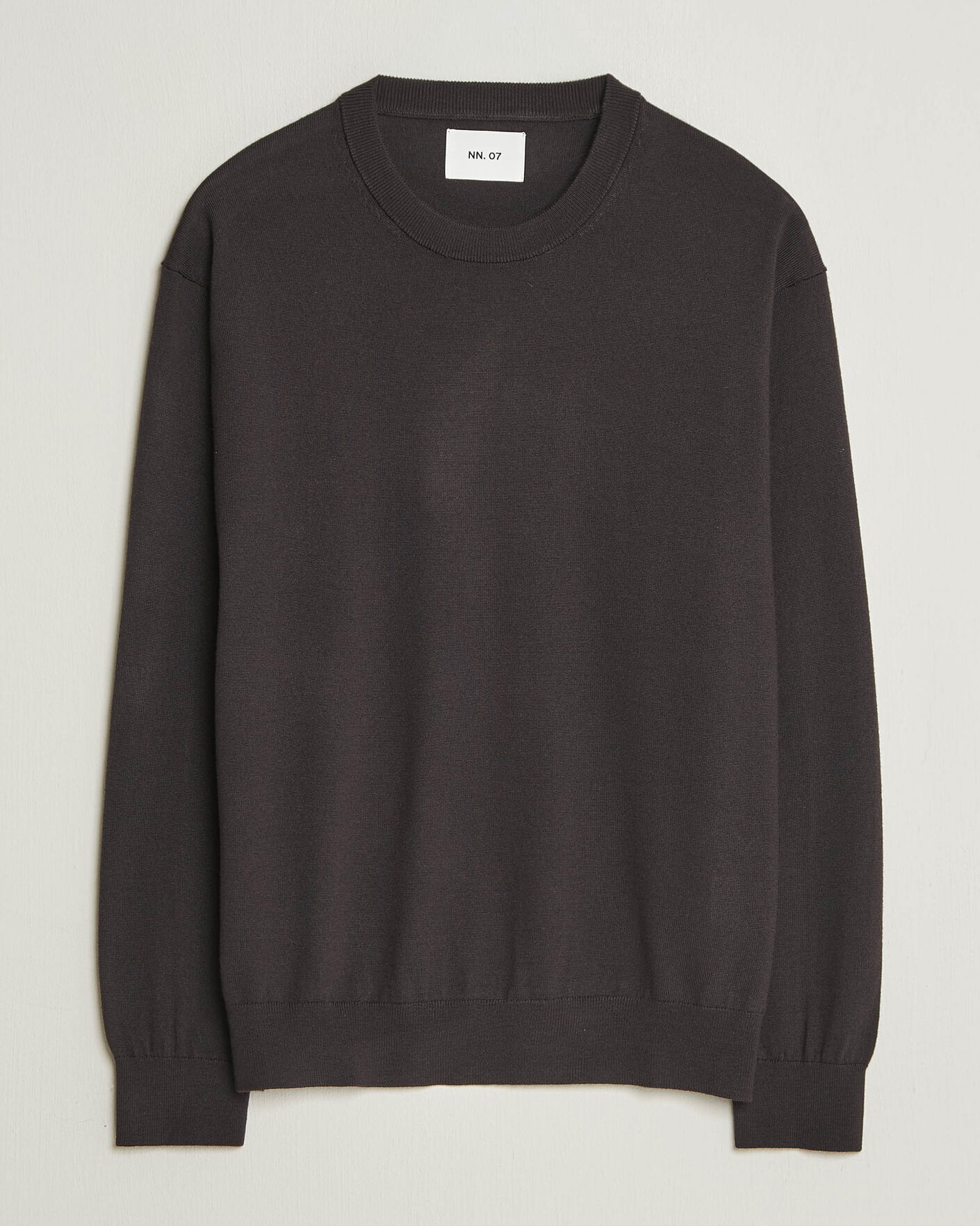 Herre | Trøjer | NN07 | Nate Wool Knitted Crew Neck Deep Truffle