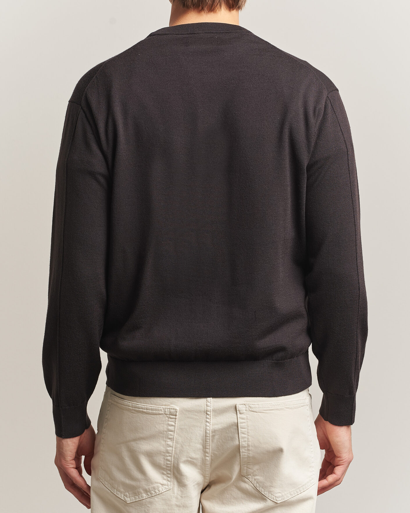 Herre | Trøjer | NN07 | Nate Wool Knitted Crew Neck Deep Truffle