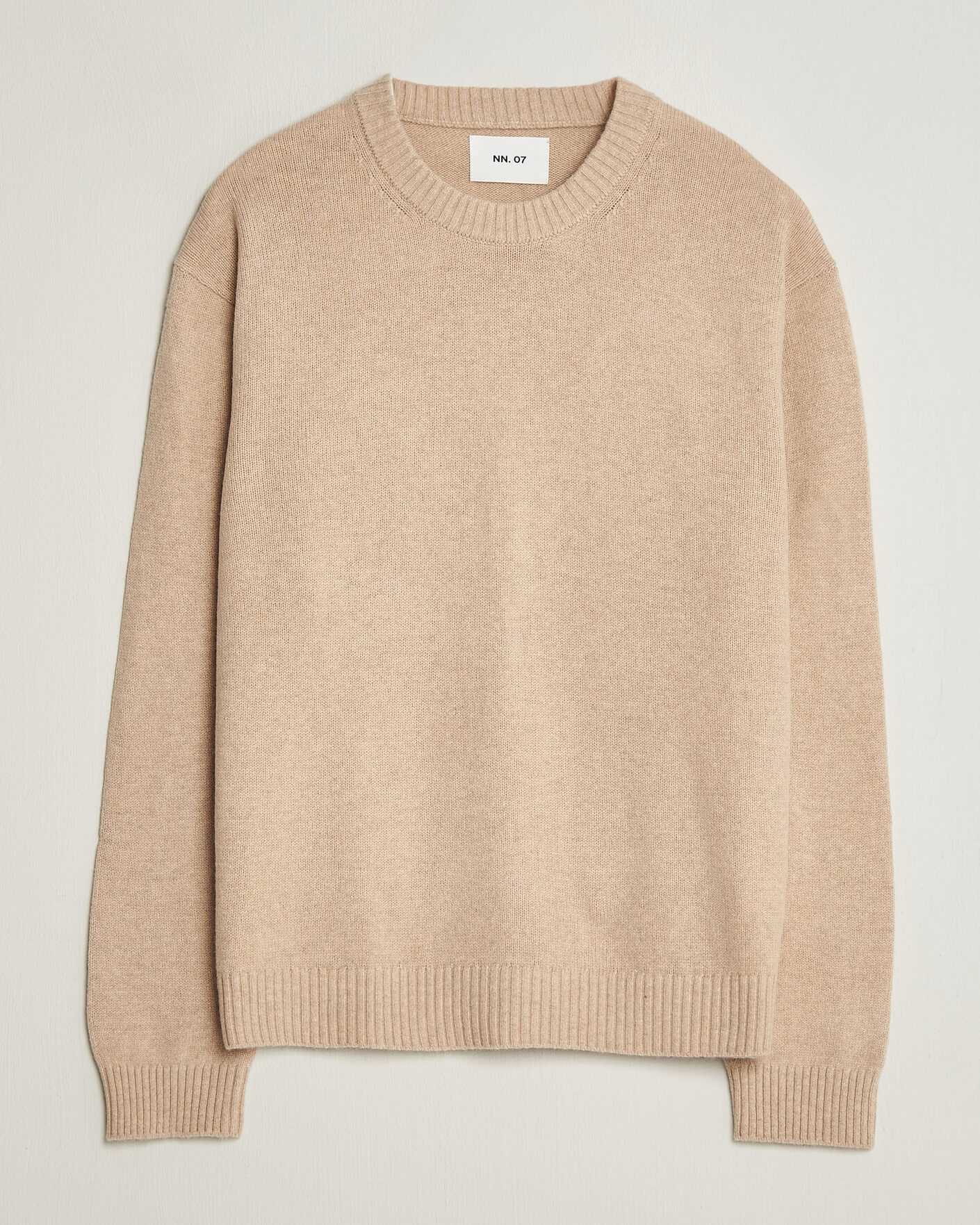 Herre | Trøjer | NN07 | Russel Wool/Cotton Knitted Sweater Ecru