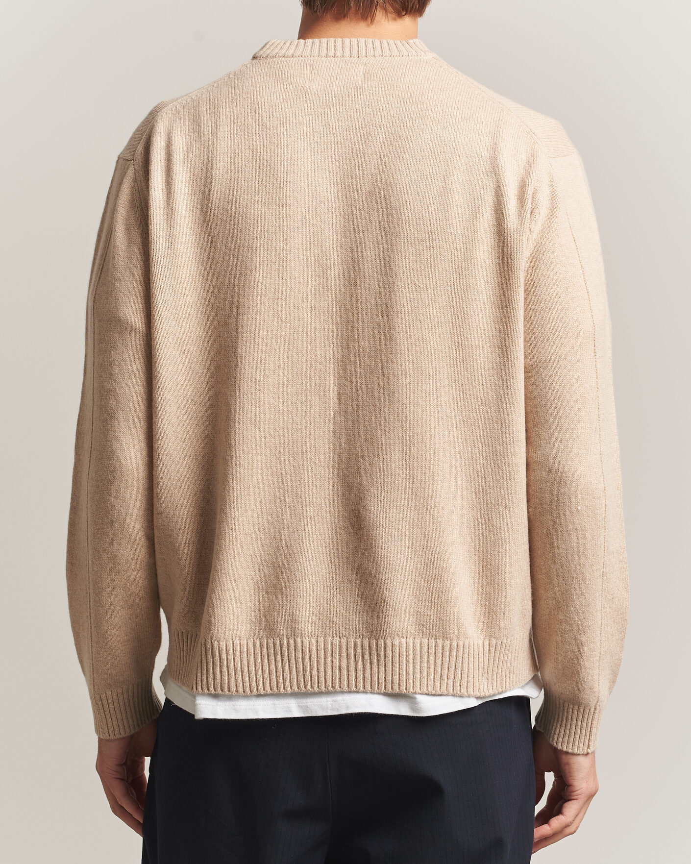 Herre | Trøjer | NN07 | Russel Wool/Cotton Knitted Sweater Ecru