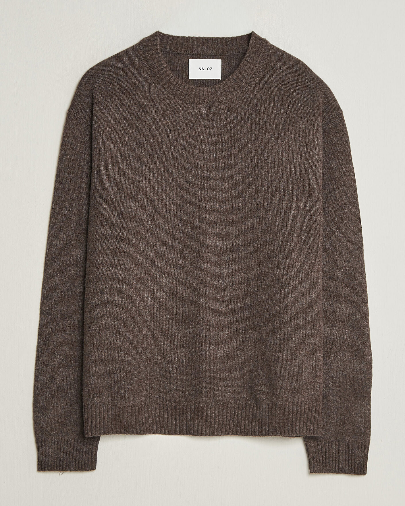 Herre | Trøjer | NN07 | Russel Wool/Cotton Knitted Sweater Mable Husk