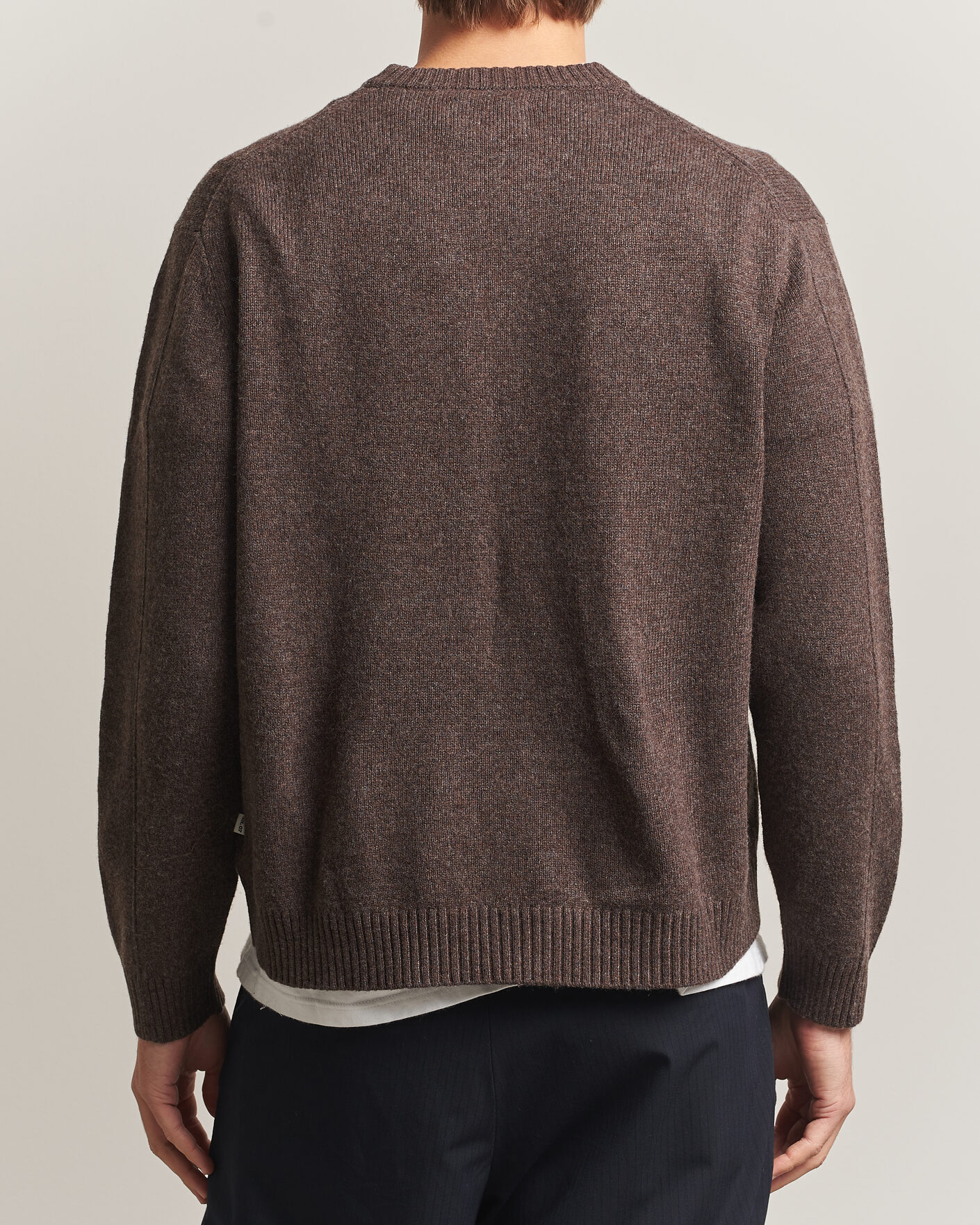 Herre | Trøjer | NN07 | Russel Wool/Cotton Knitted Sweater Mable Husk