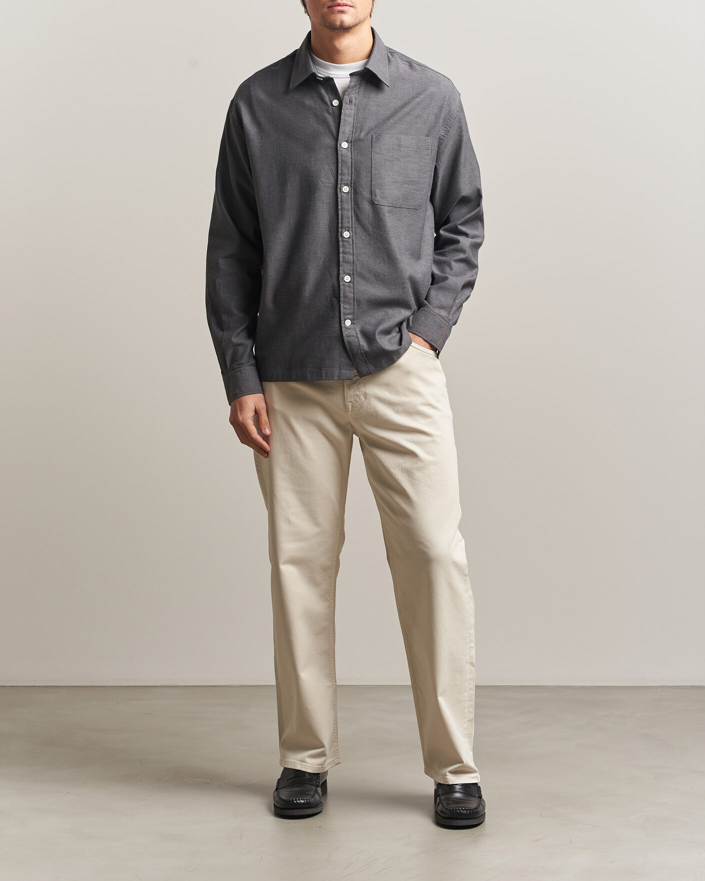 Herre | Bukser | NN07 | Otis Relaxed Fit 5-Pocket Pants Ivory
