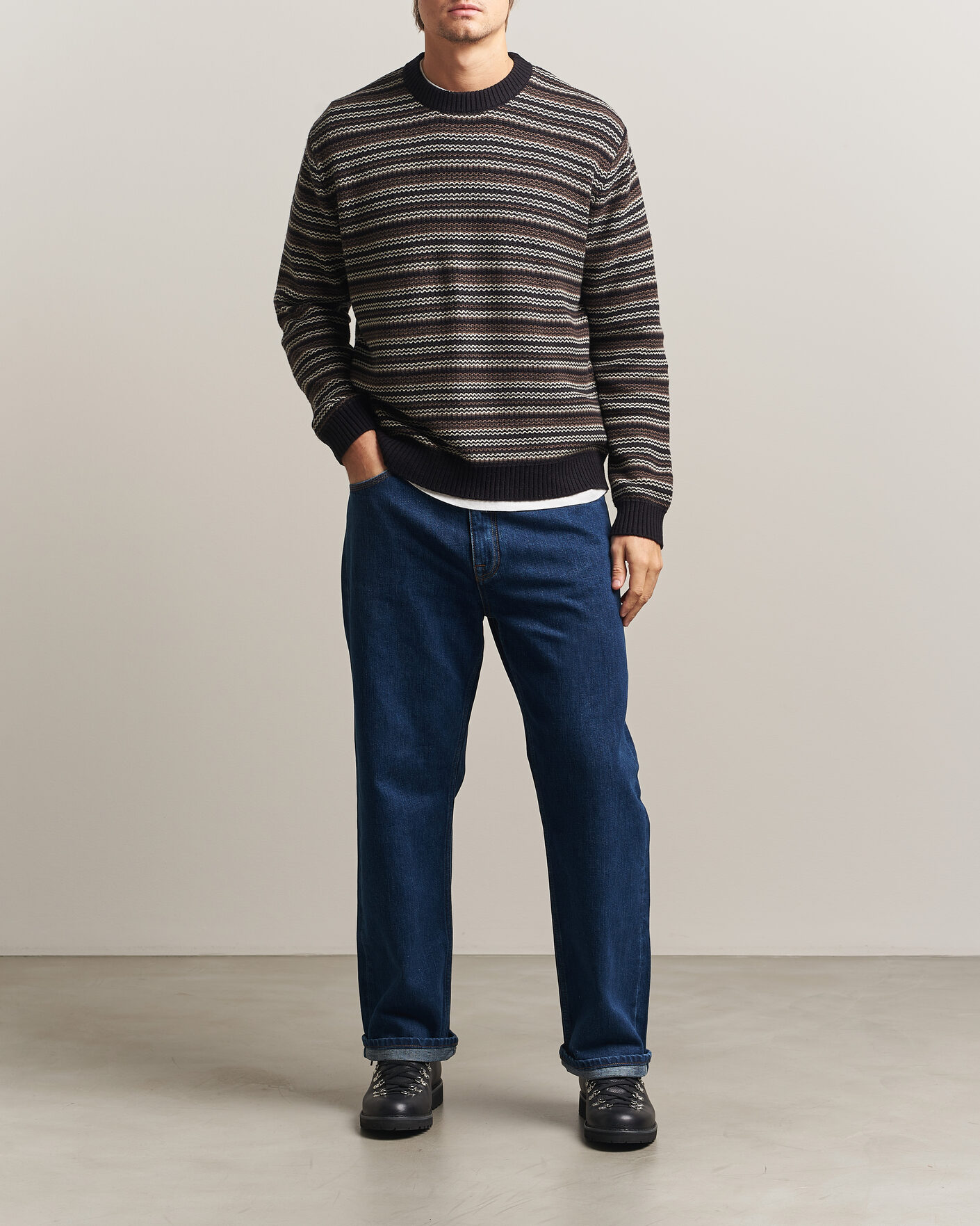Herre | Bukser | NN07 | Otis Relaxed Fit Selvedge Jeans Medium Indigo