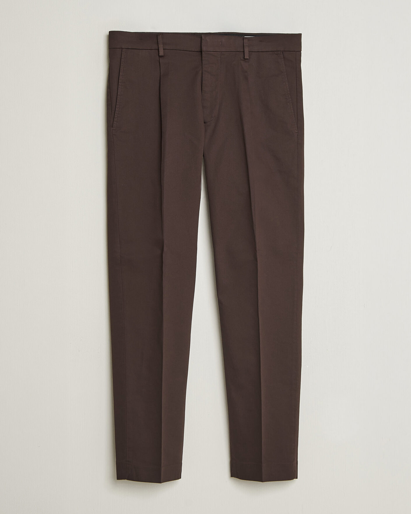 Herre | Bukser | NN07 | Bill Pleated Cotton Chinos Deep Truffle