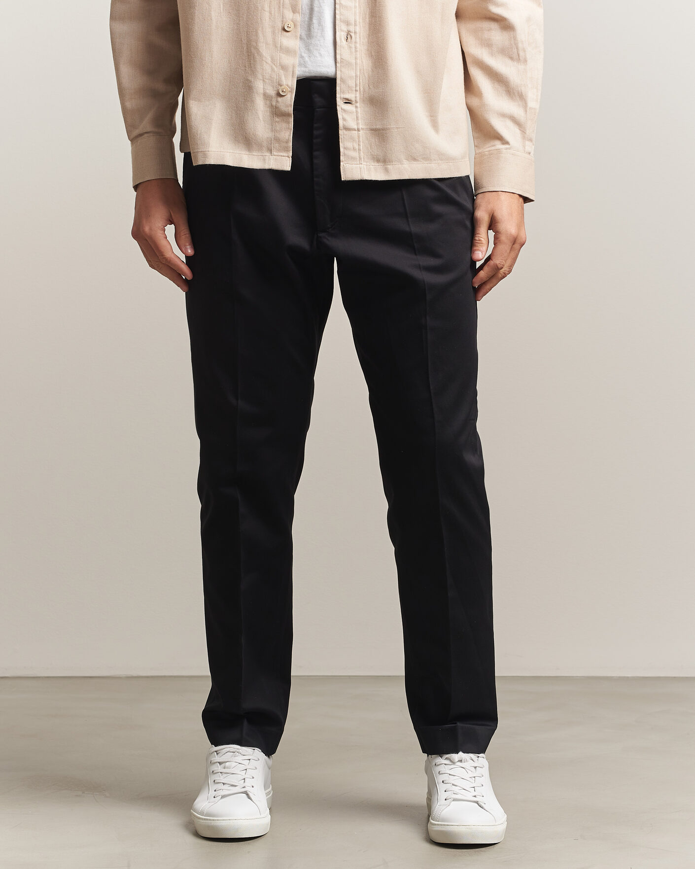Herre | Bukser | NN07 | Bill Pleated Cotton Chinos Black