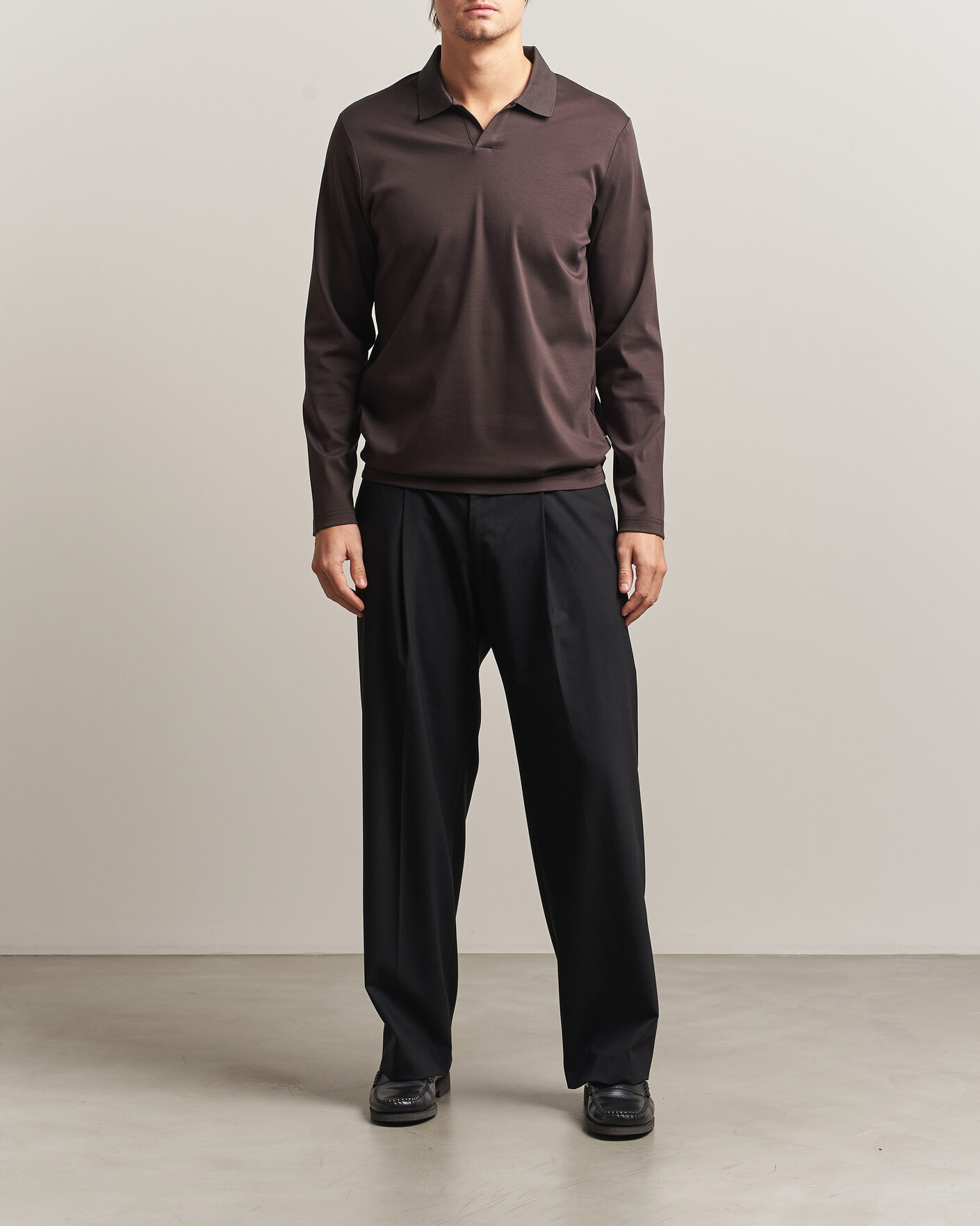 Herre | Polotrøjer | NN07 | Paul Long Sleeve Polo Deep Truffle