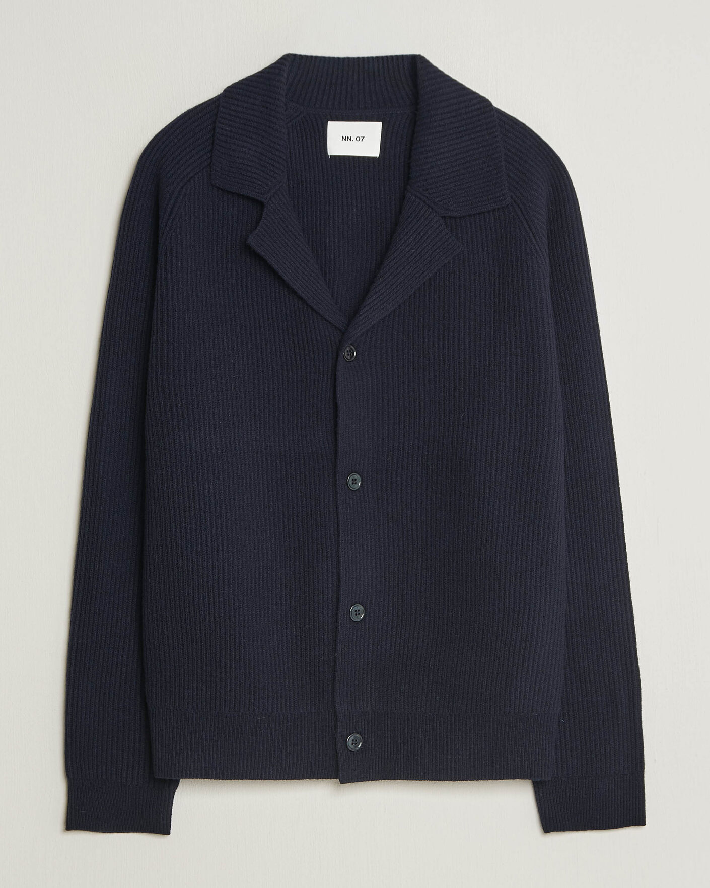 Herre | Trøjer | NN07 | Shane Wool Knitted Cardigan Navy Blue
