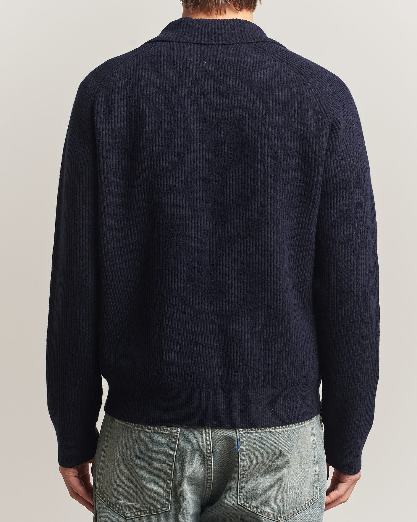 Herre | Trøjer | NN07 | Shane Wool Knitted Cardigan Navy Blue