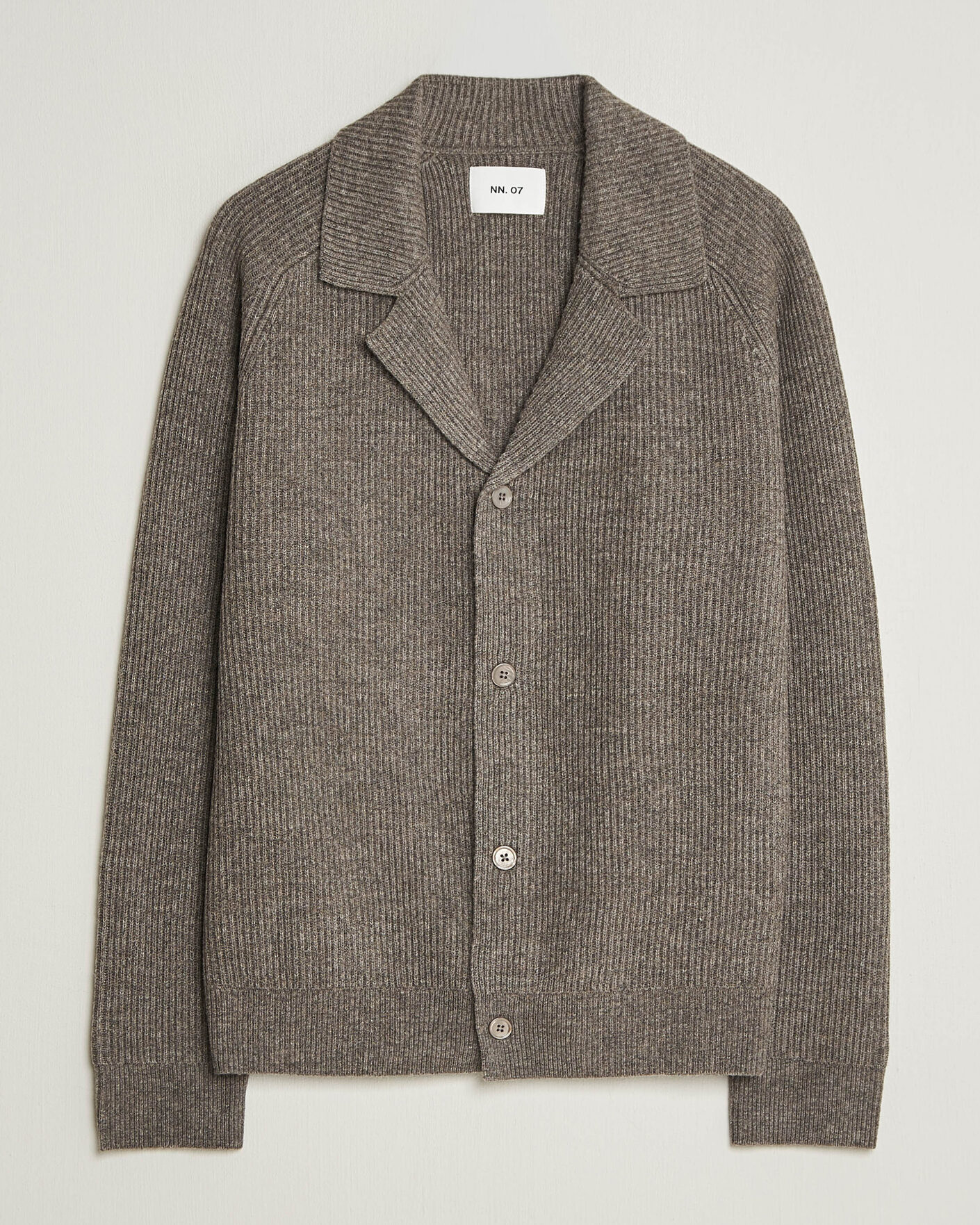 Herre | Trøjer | NN07 | Shane Wool Knitted Cardigan Mable Husk