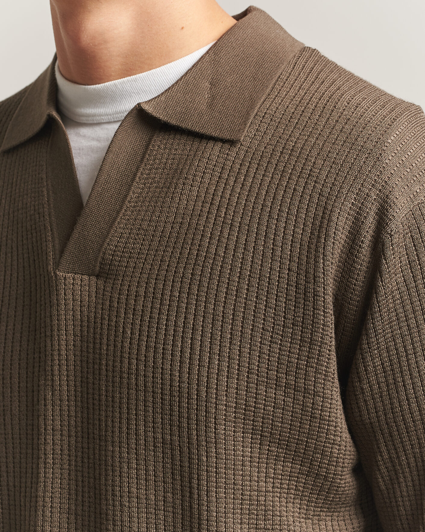 Herre | Trøjer | NN07 | Nate Wool Knitted Polo Mable Husk
