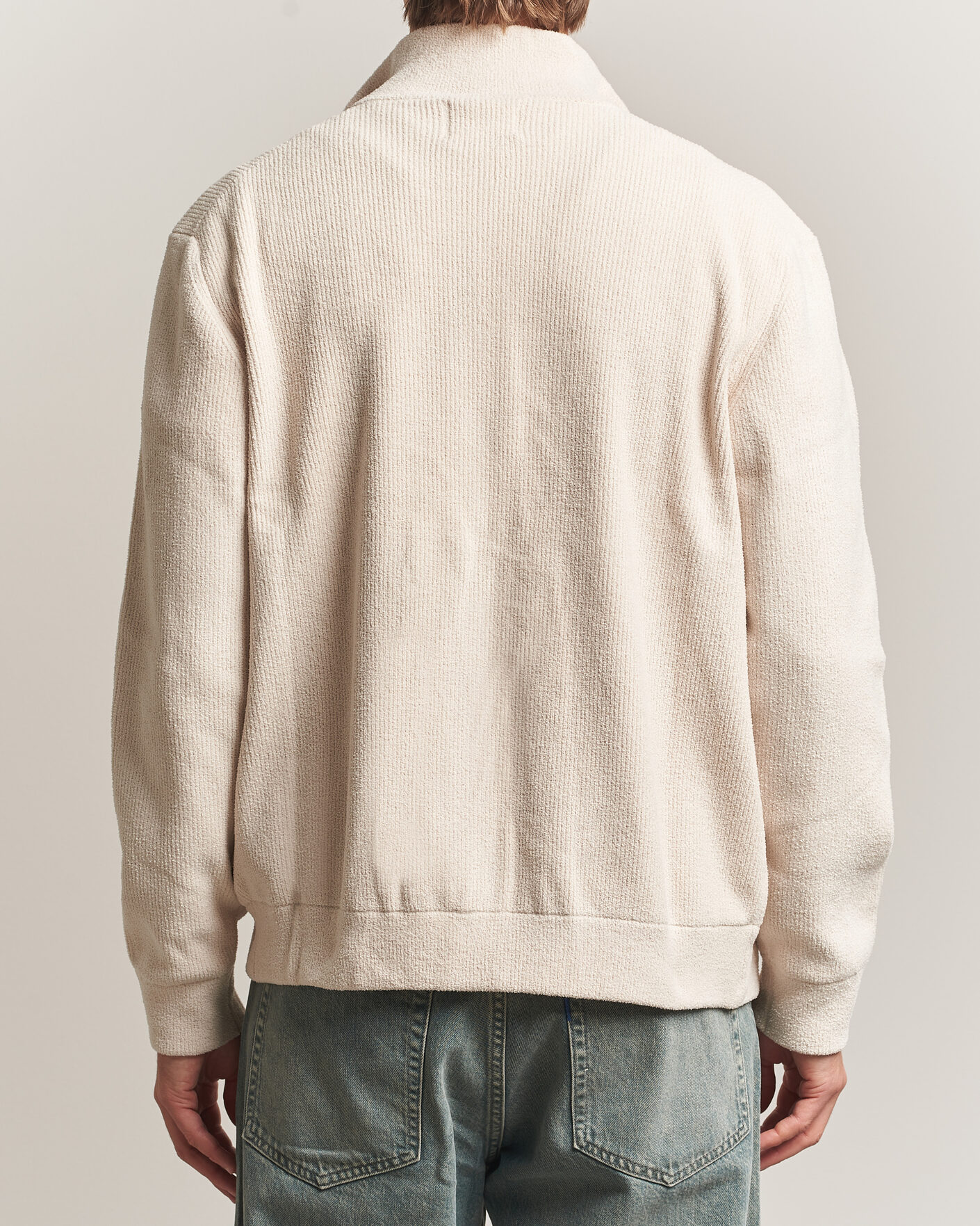 Herre | Trøjer | NN07 | Danny Rib Knitted Full Zip Ivory