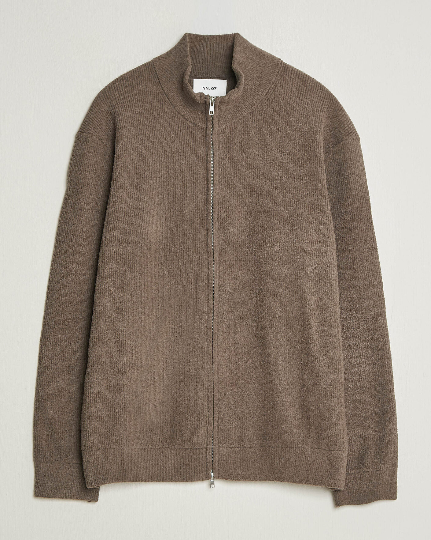 Herre | Trøjer | NN07 | Danny Rib Knitted Full Zip Mable Husk