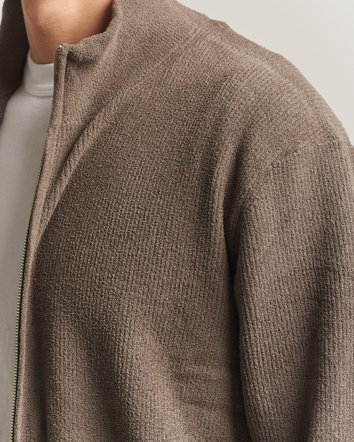 Herre | Trøjer | NN07 | Danny Rib Knitted Full Zip Mable Husk