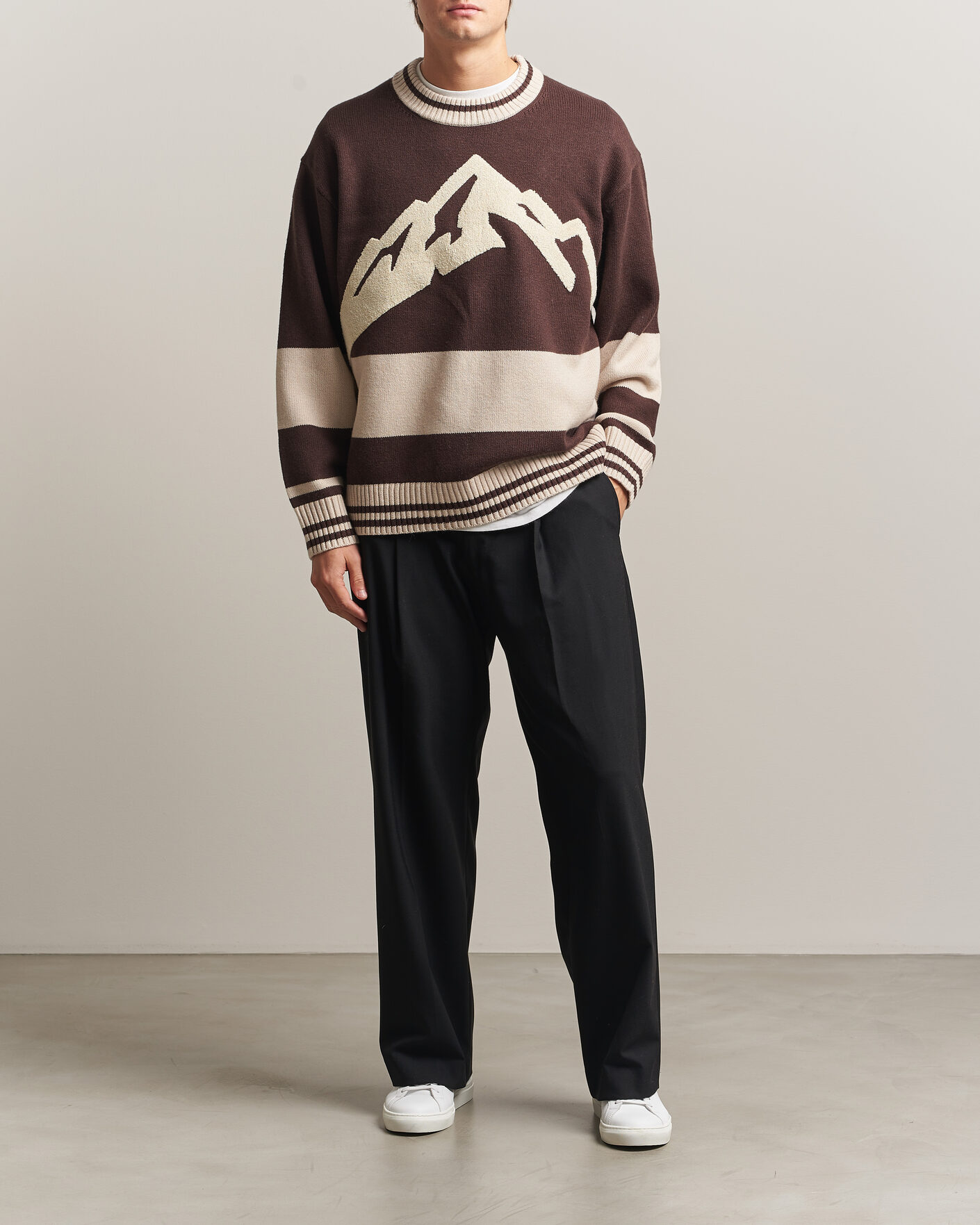 Herre | Trøjer | J.Lindeberg | Steve Mountin Knitted Sweater Seal Brown