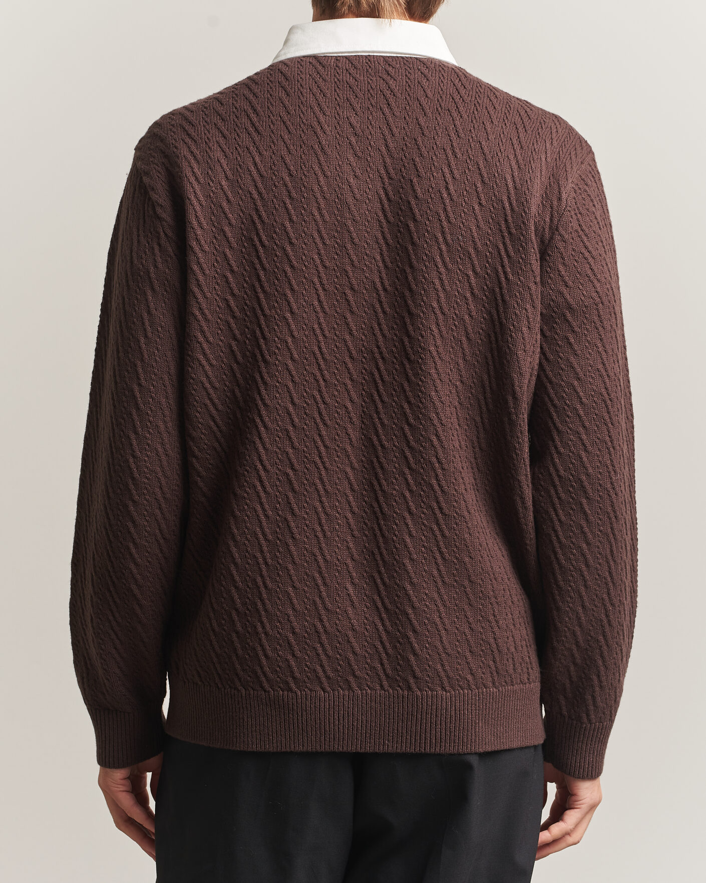 Herre | Trøjer | J.Lindeberg | Johnny Knitted Rugby Seal Brown