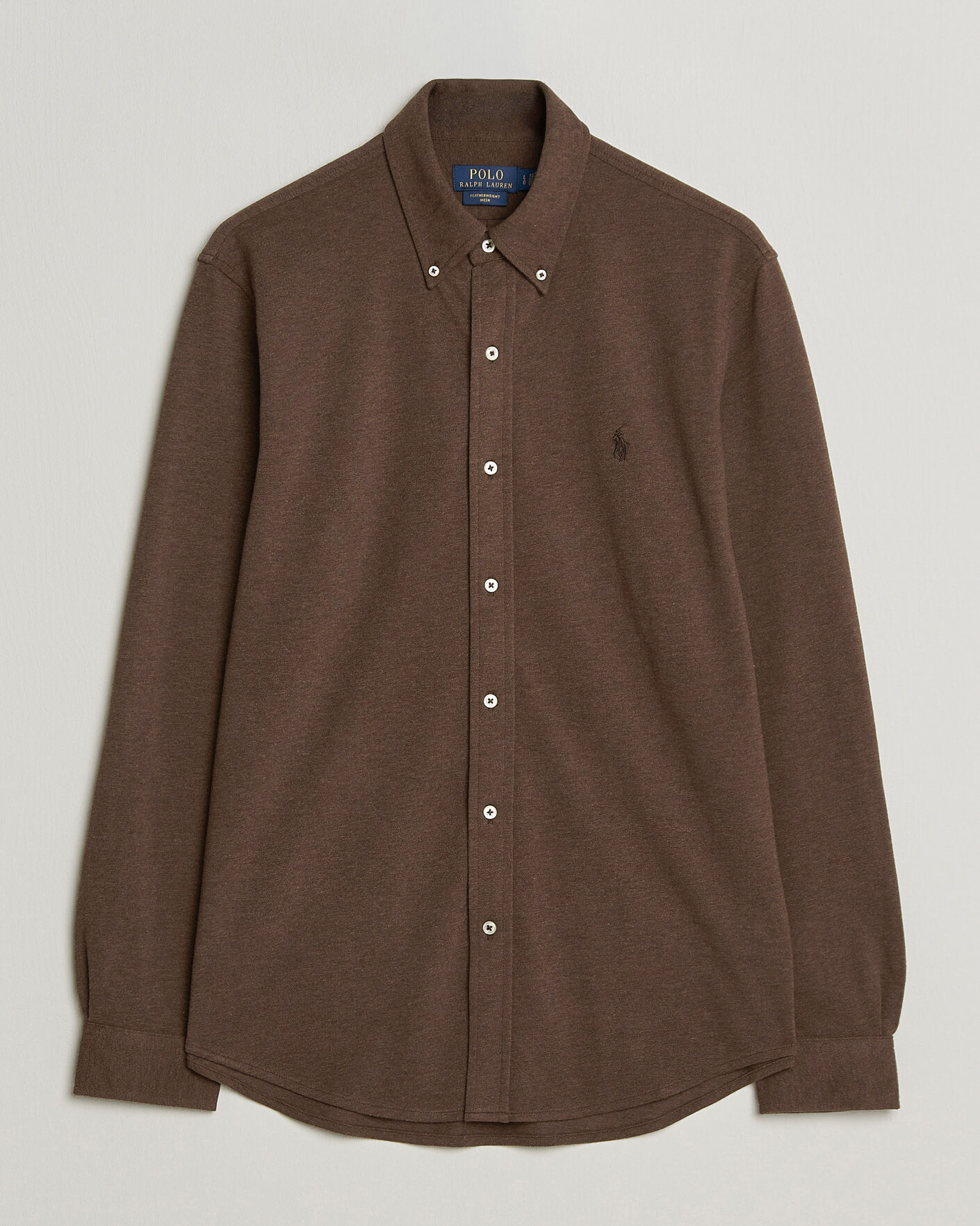 Herre | Polotrøjer | Polo Ralph Lauren | Featherweight Mesh Shirt Nutmeg Brown Heather