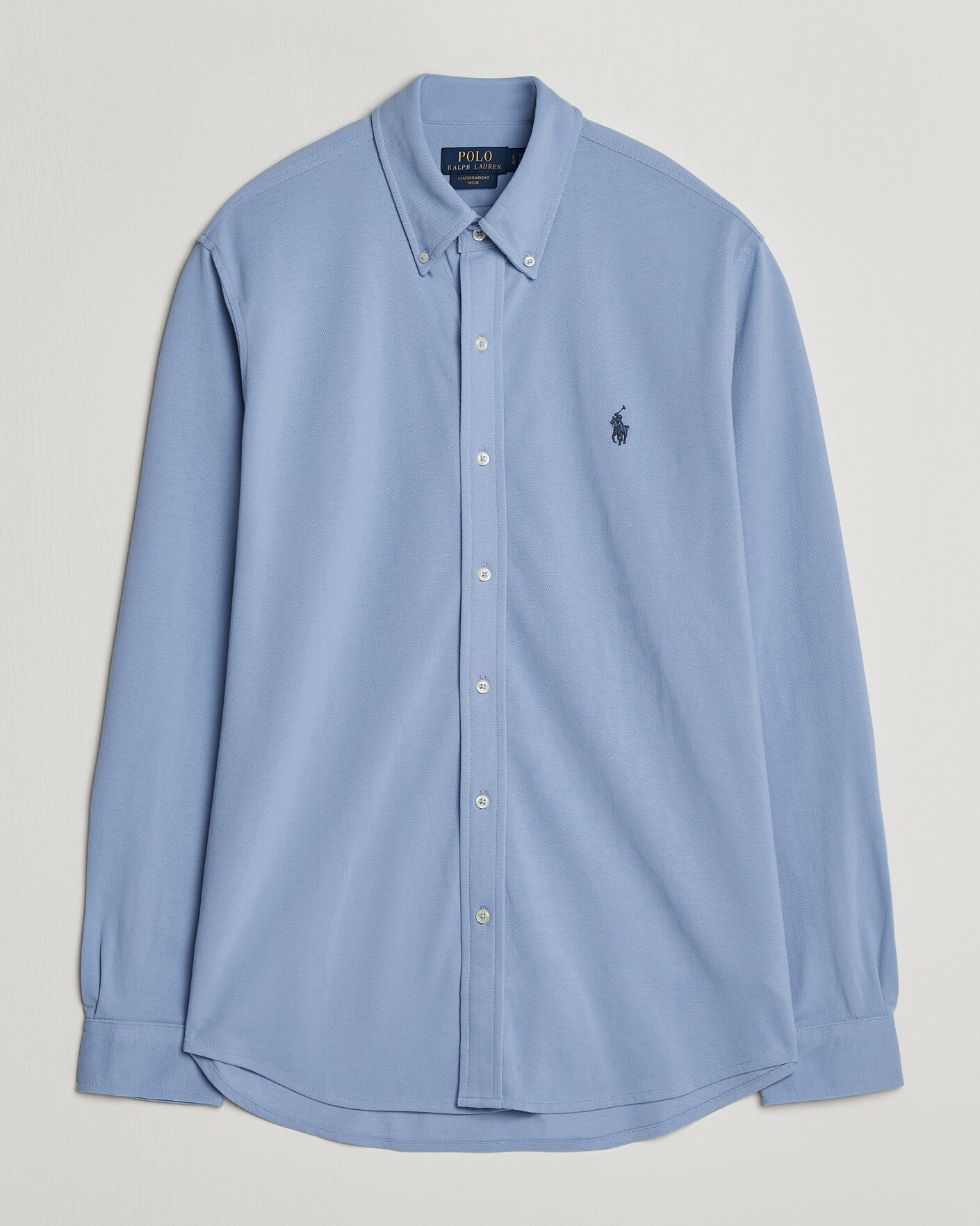 Herre | Polotrøjer | Polo Ralph Lauren | Featherweight Mesh Shirt Dress Shirt Blue
