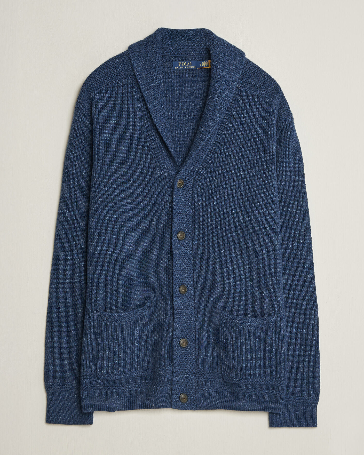 Herre | Trøjer | Polo Ralph Lauren | Cotton Shawl Cardigan Blue Marl