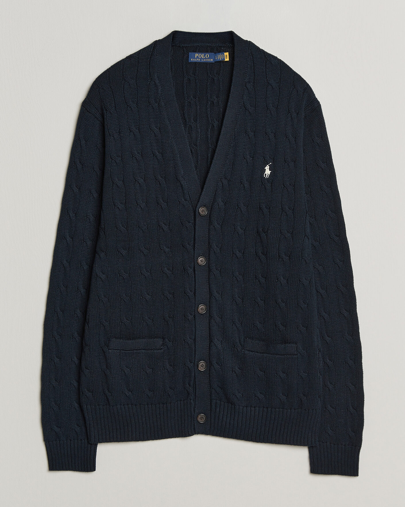 Herre | Trøjer | Polo Ralph Lauren | Cotton Cable Cardigan Hunter Navy