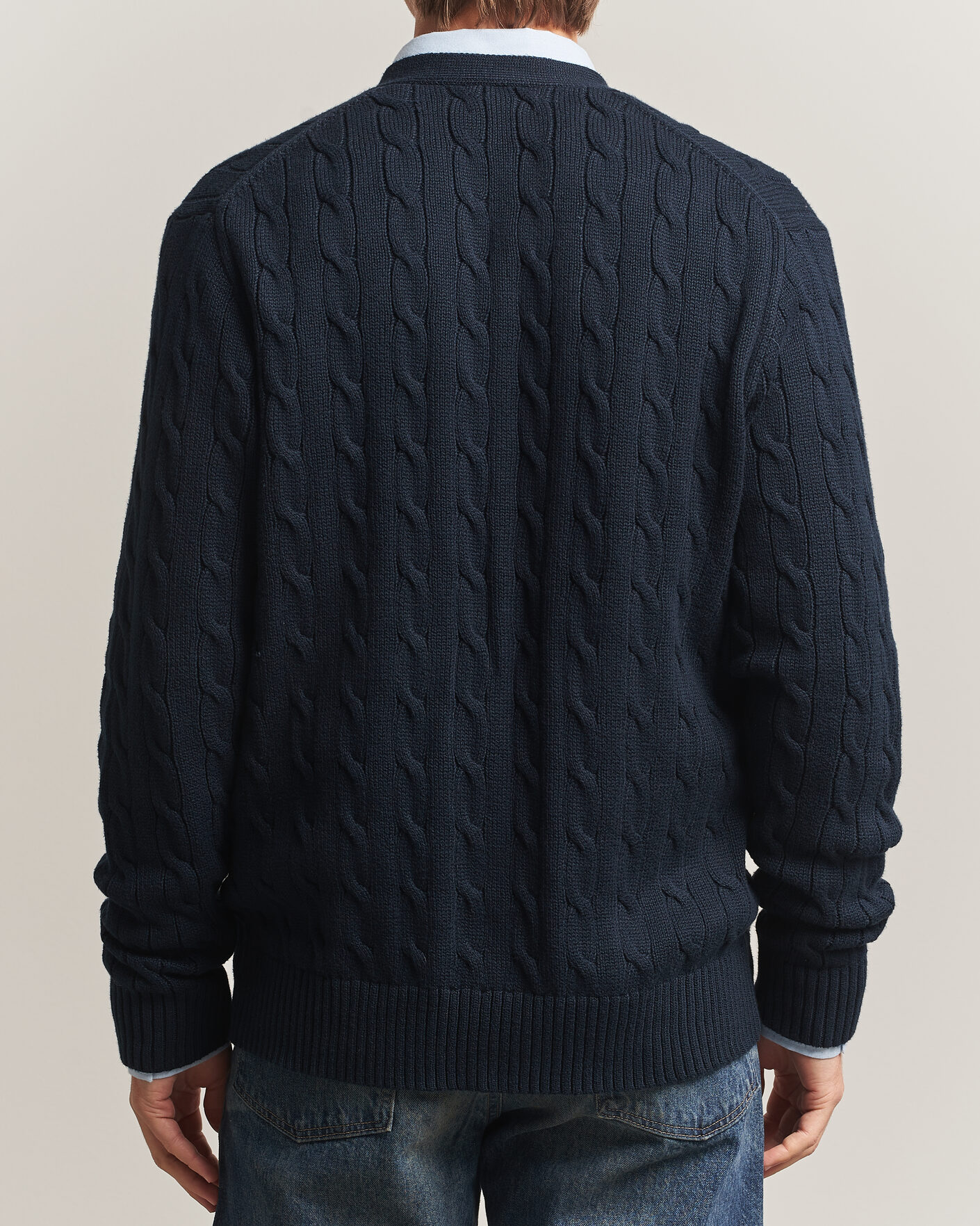 Herre | Trøjer | Polo Ralph Lauren | Cotton Cable Cardigan Hunter Navy