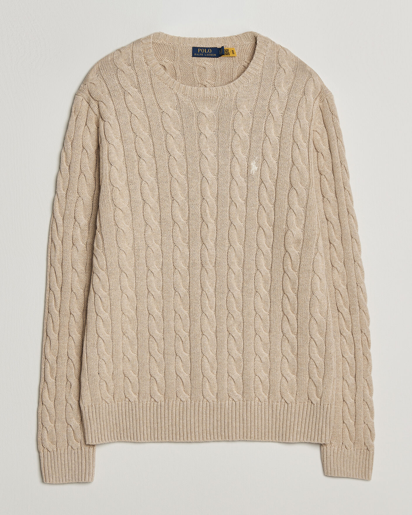 Herre | Trøjer | Polo Ralph Lauren | Cotton Cable Pullover Jicama Brown Heather