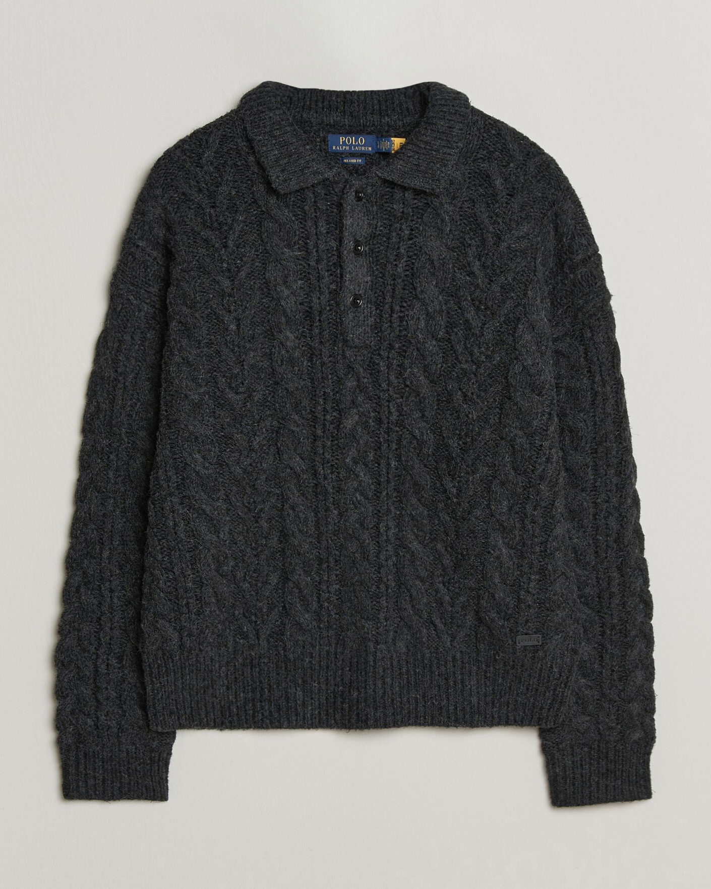 Herre | Trøjer | Polo Ralph Lauren | Wool Blend Aran Sweater Hawks Eye Heather