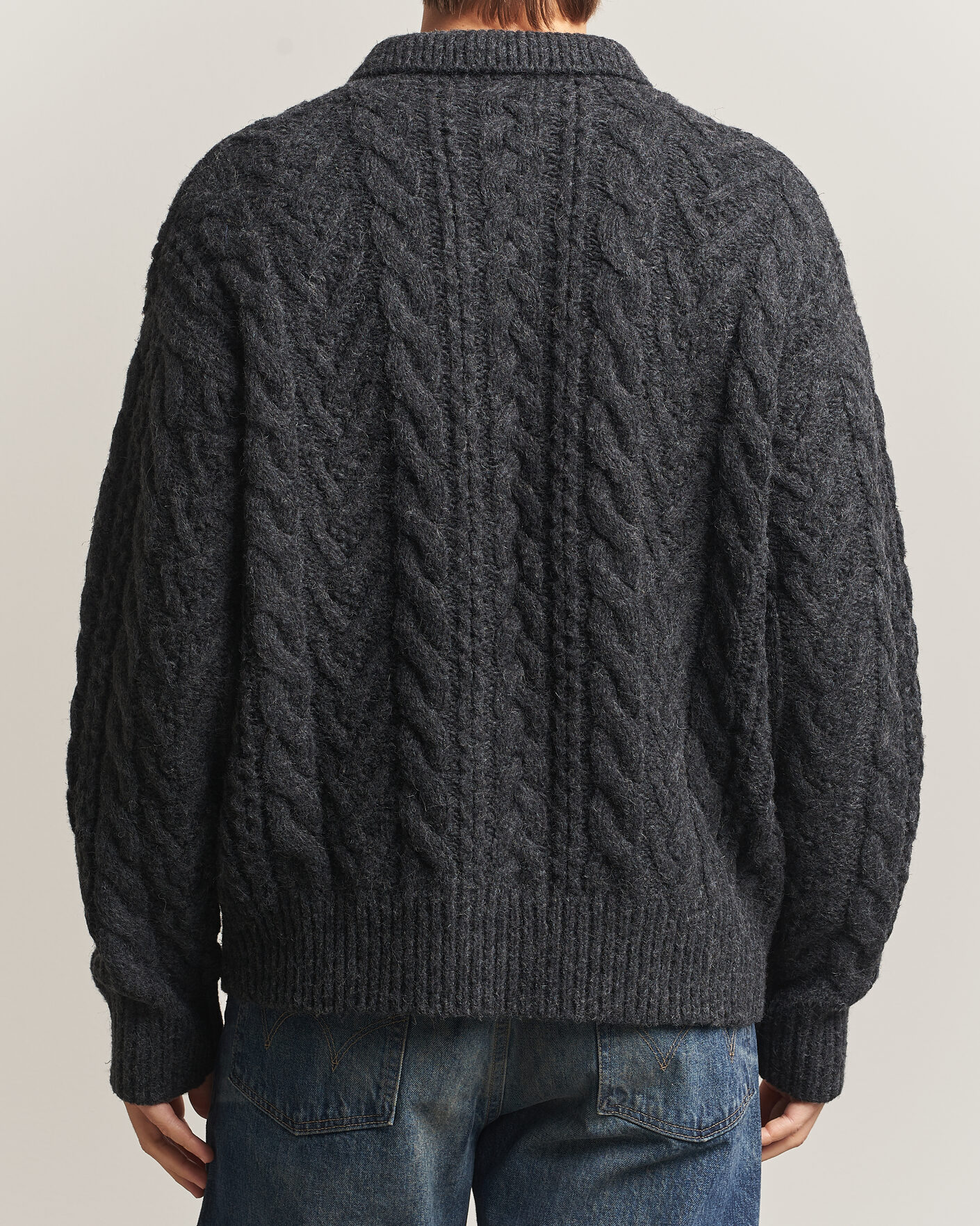 Herre | Trøjer | Polo Ralph Lauren | Wool Blend Aran Sweater Hawks Eye Heather