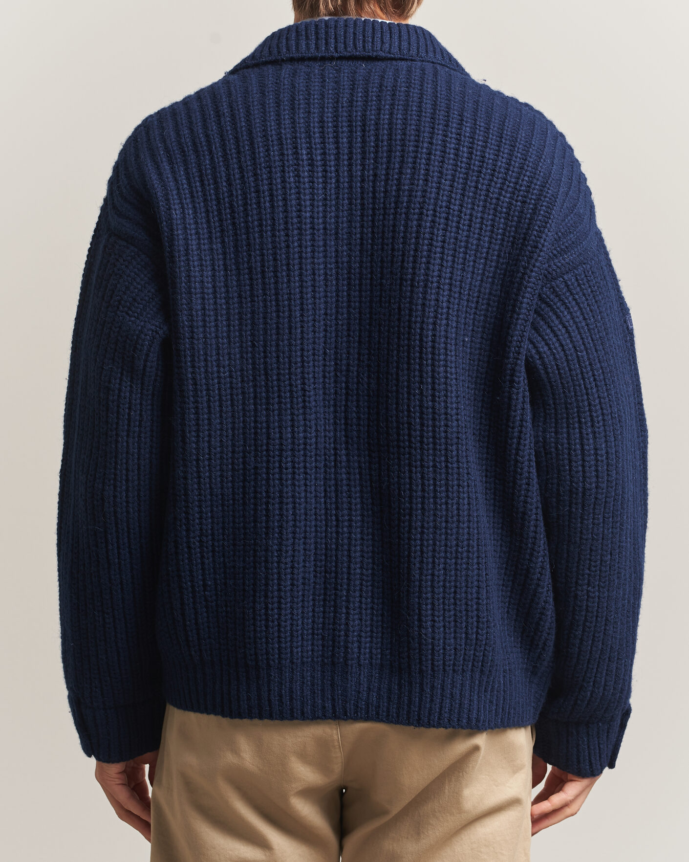 Herre | Trøjer | Polo Ralph Lauren | Wool Blend Button Cardigan Blue Stonecrop