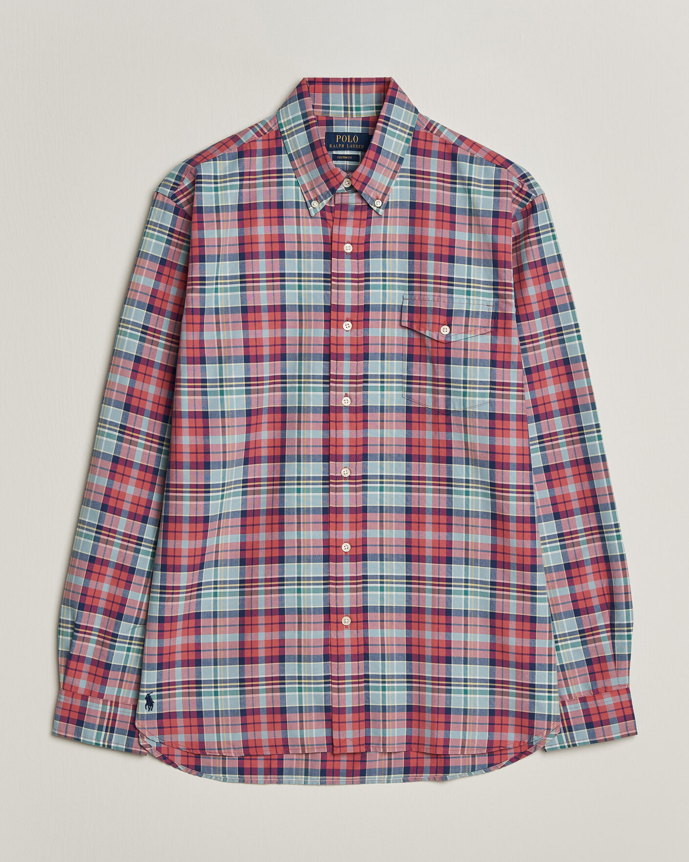 Herre | Skjorter | Polo Ralph Lauren | Classic Fit Checked Oxford Sport Shirt Red Dusty Blue