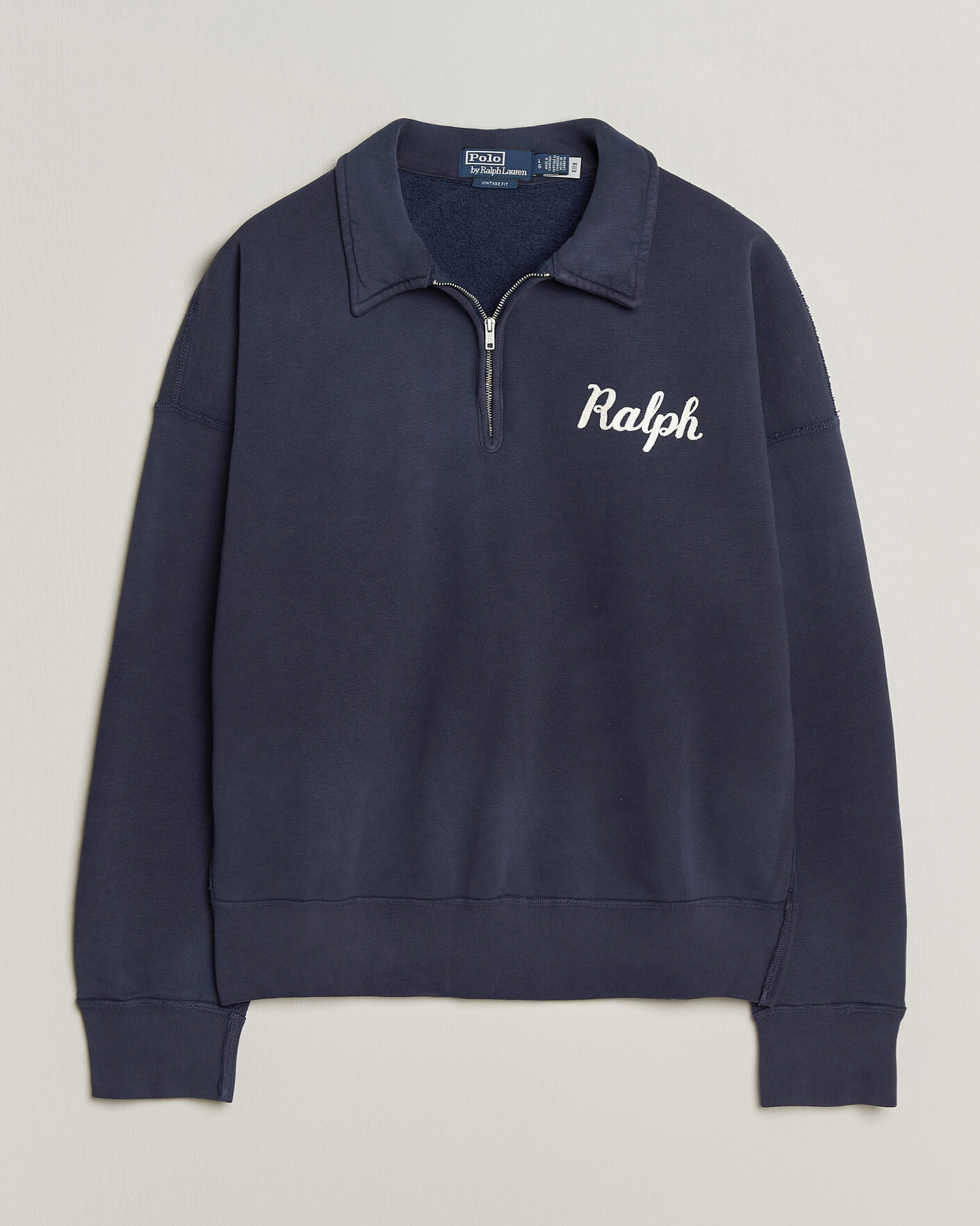 Herre | Trøjer | Polo Ralph Lauren | Knit Half Zip Sweatshirt Dark Cobolt
