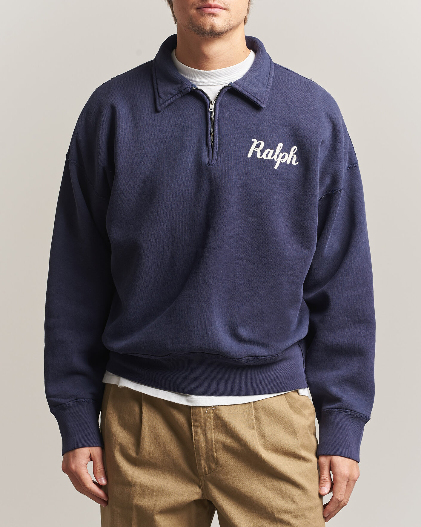Herre | Trøjer | Polo Ralph Lauren | Knit Half Zip Sweatshirt Dark Cobolt