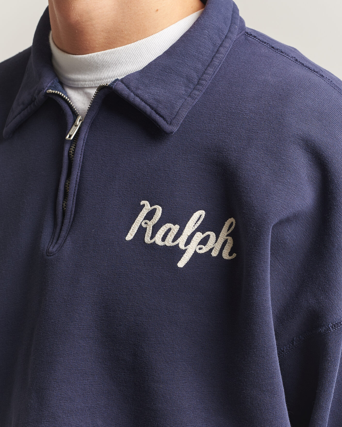 Herre | Trøjer | Polo Ralph Lauren | Knit Half Zip Sweatshirt Dark Cobolt