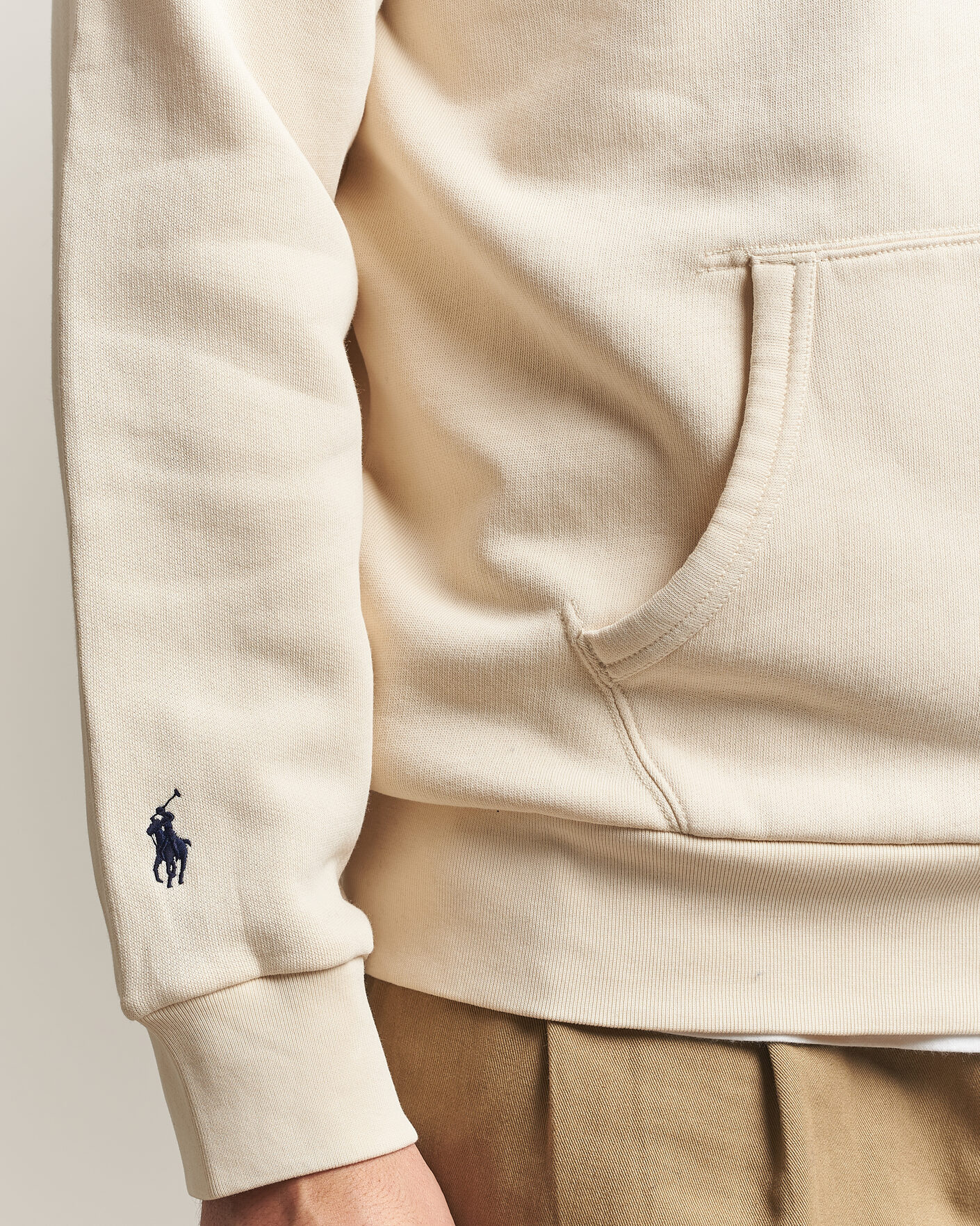 Herre | Trøjer | Polo Ralph Lauren | Cotton Chest Logo Hood Andover Cream