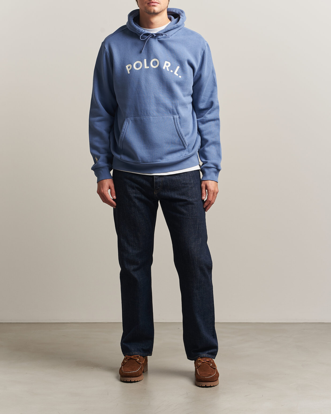 Herre | Trøjer | Polo Ralph Lauren | Cotton Chest Logo Hood Carson Blue