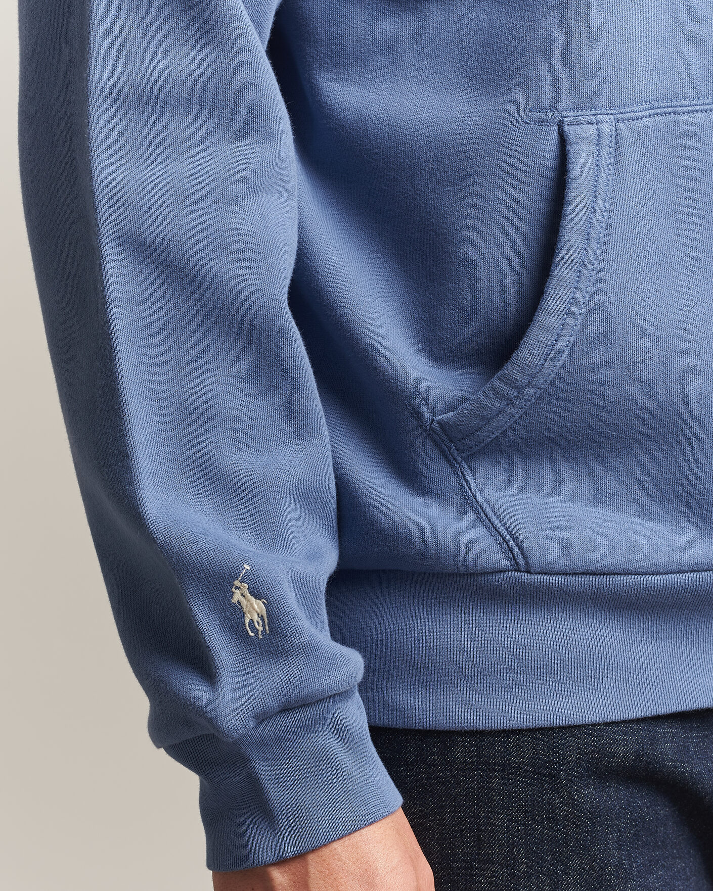 Herre | Trøjer | Polo Ralph Lauren | Cotton Chest Logo Hood Carson Blue